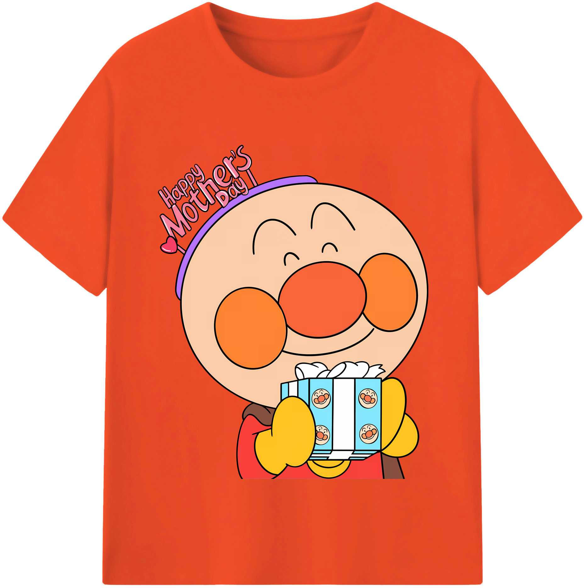 （画像用） アンパンマン Anpanman 綿100％半袖Tシャツ（フロントプリント）