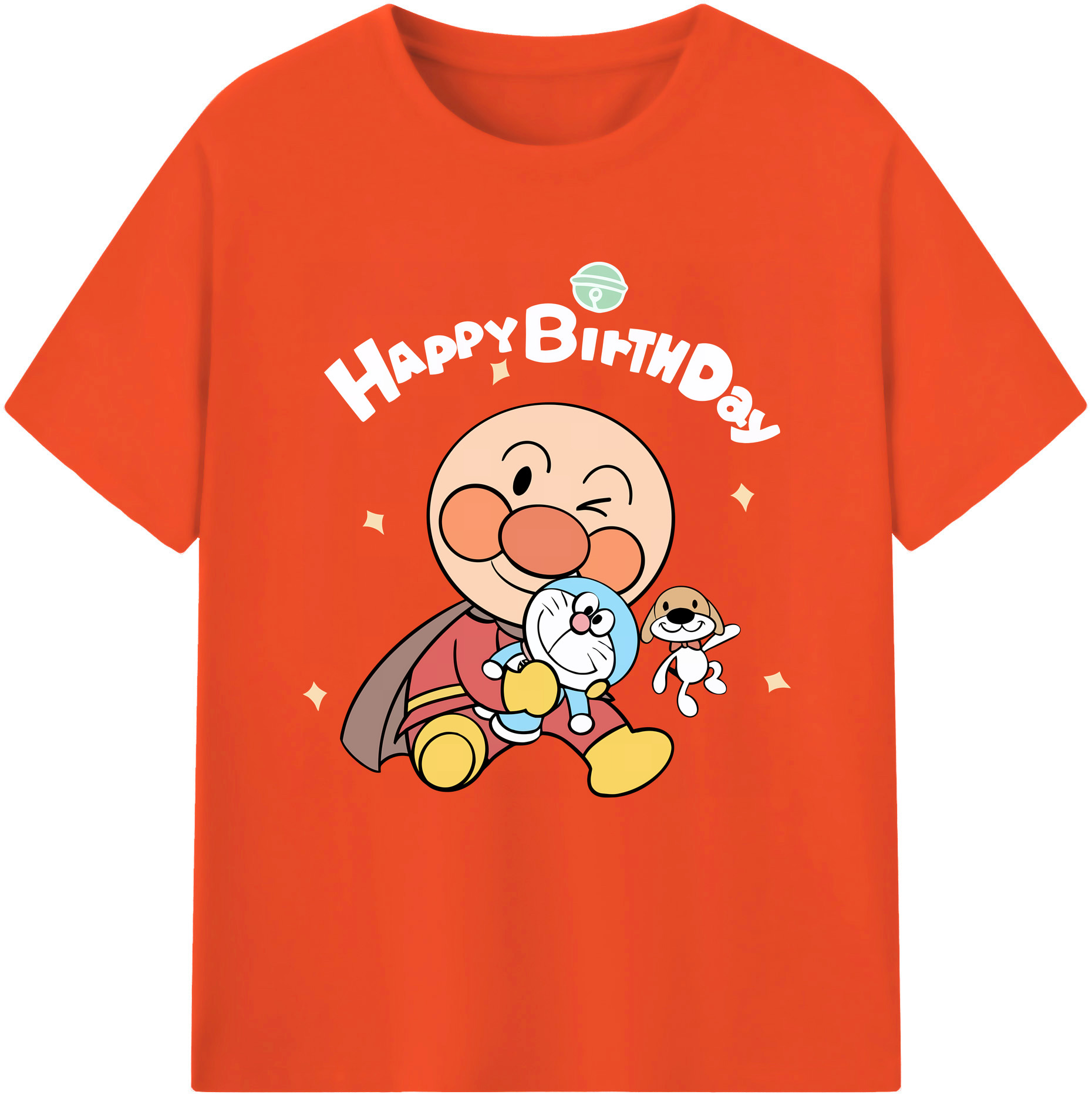 （画像用） アンパンマン Anpanman 綿100％半袖Tシャツ（フロントプリント）