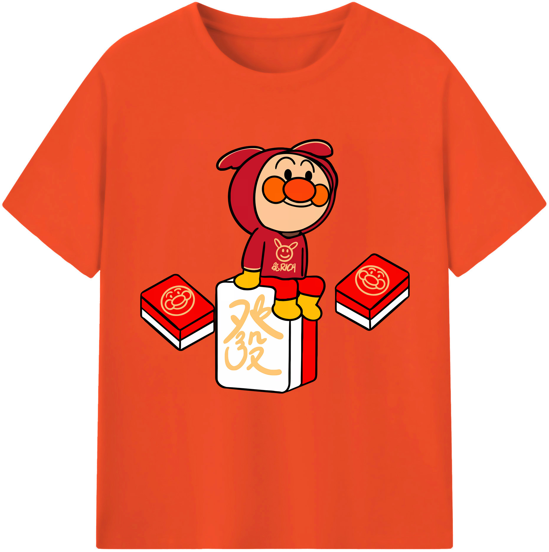 （画像用） アンパンマン Anpanman 綿100％半袖Tシャツ（フロントプリント）