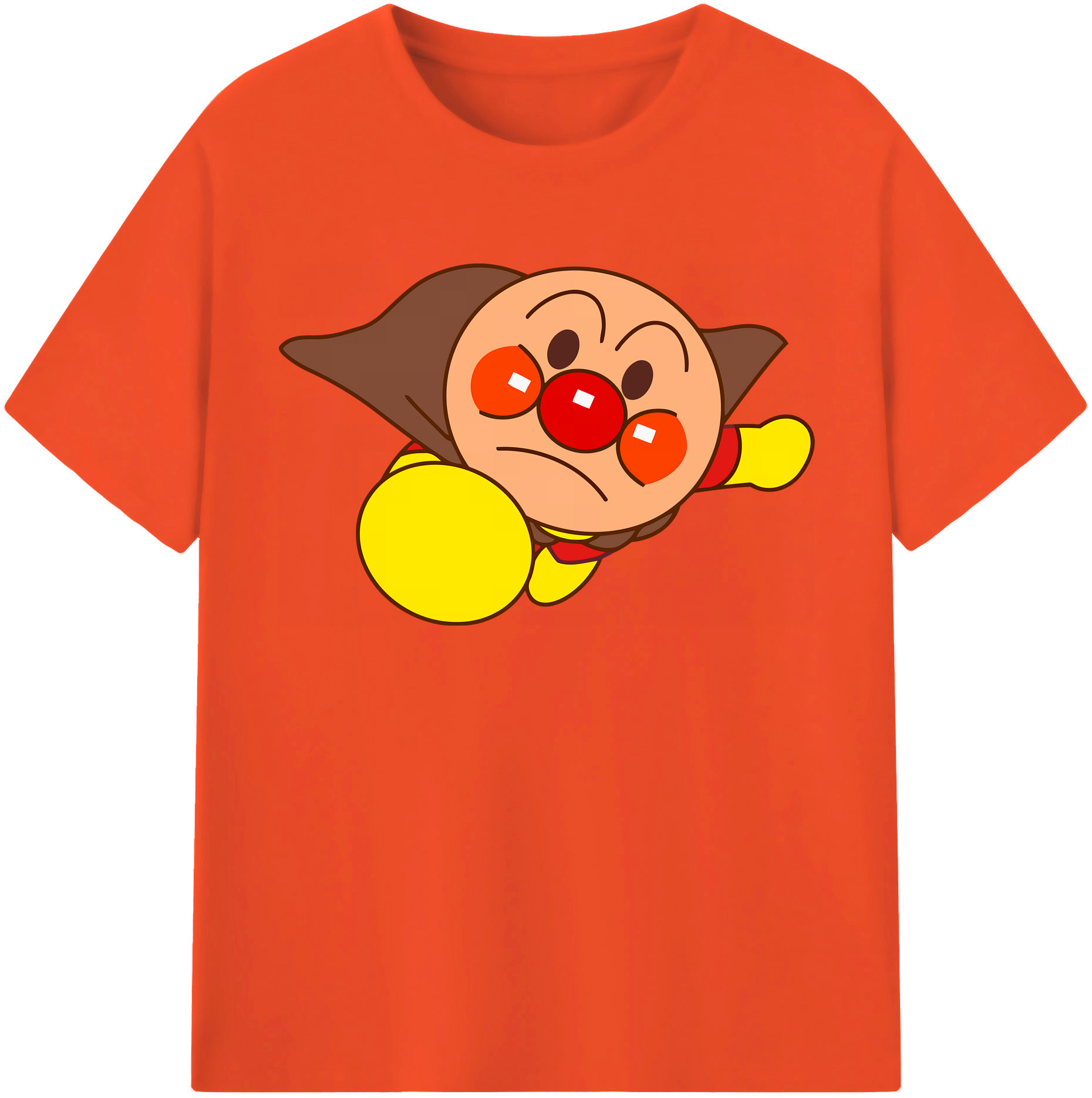 （画像用） アンパンマン Anpanman 綿100％半袖Tシャツ（フロントプリント）