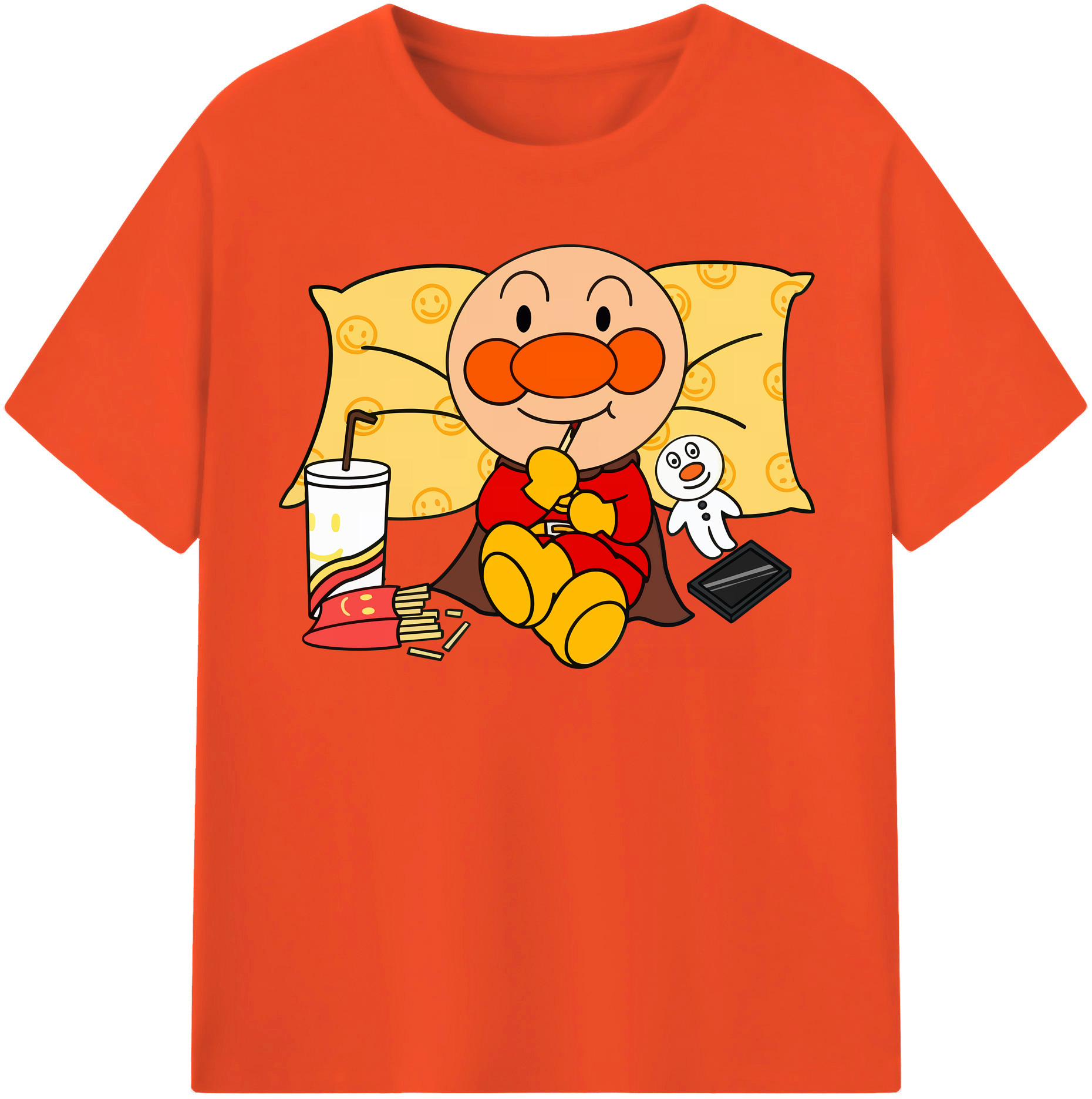 （画像用） アンパンマン Anpanman 綿100％半袖Tシャツ（フロントプリント）