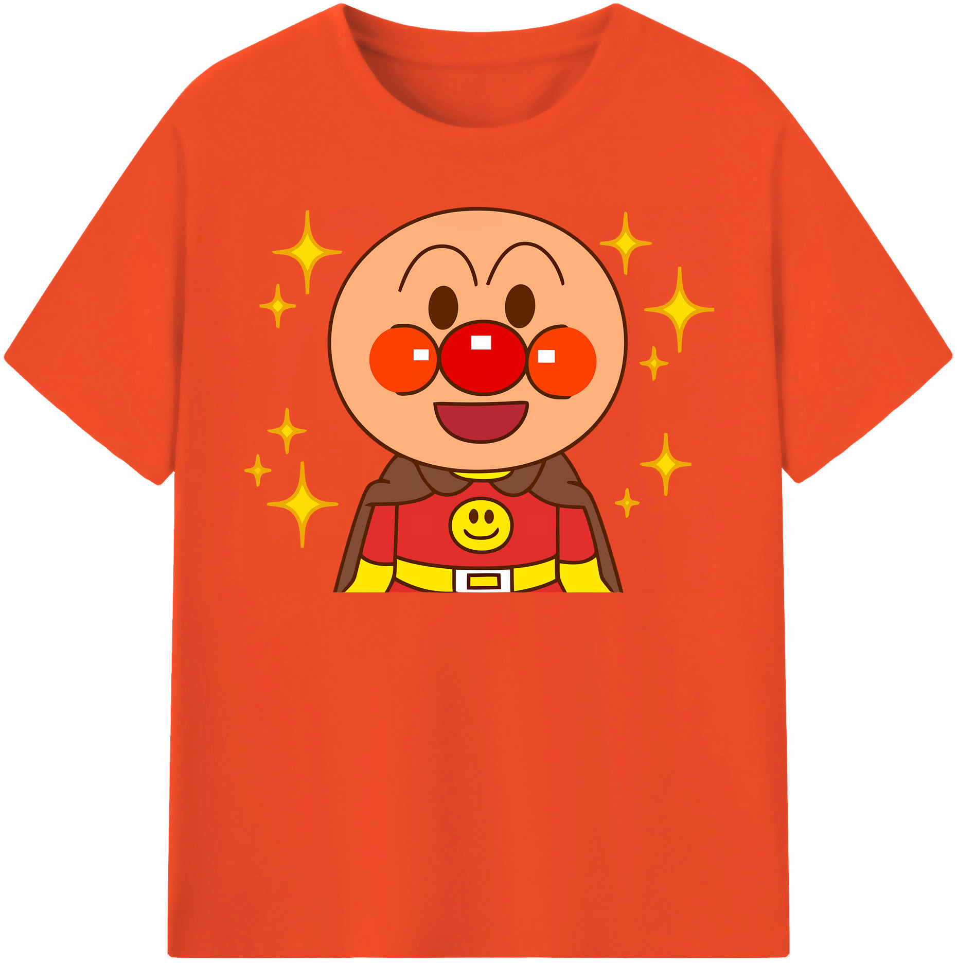 （画像用） アンパンマン Anpanman 綿100％半袖Tシャツ（フロントプリント）