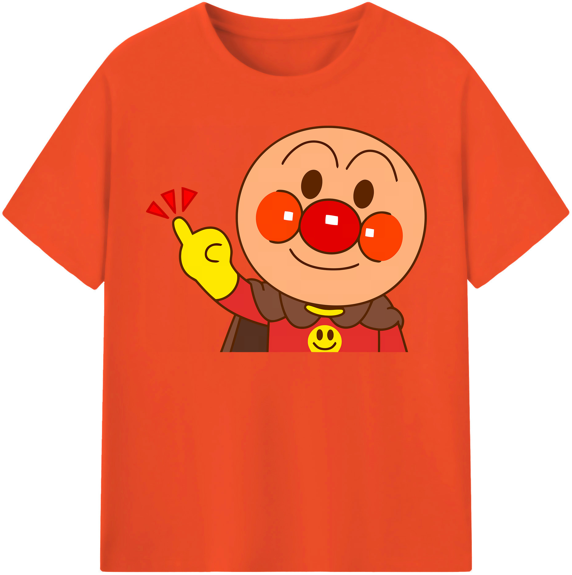 （画像用） アンパンマン Anpanman 綿100％半袖Tシャツ（フロントプリント）