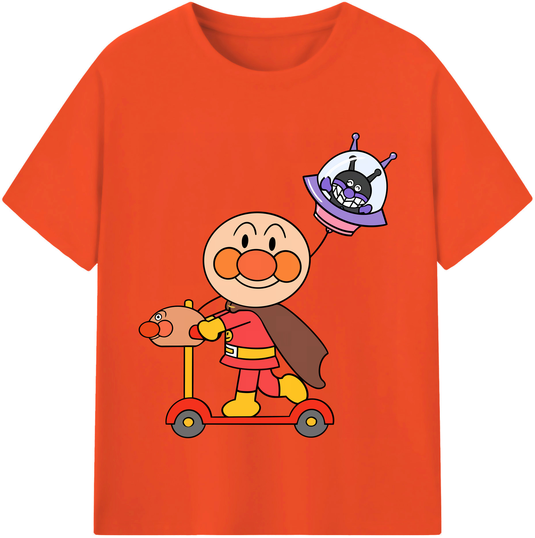（画像用） アンパンマン Anpanman 綿100％半袖Tシャツ（フロントプリント）