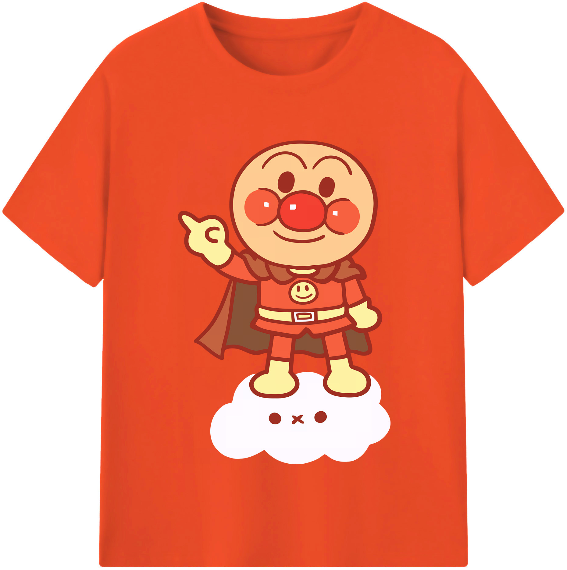 （画像用） アンパンマン Anpanman 綿100％半袖Tシャツ（フロントプリント）