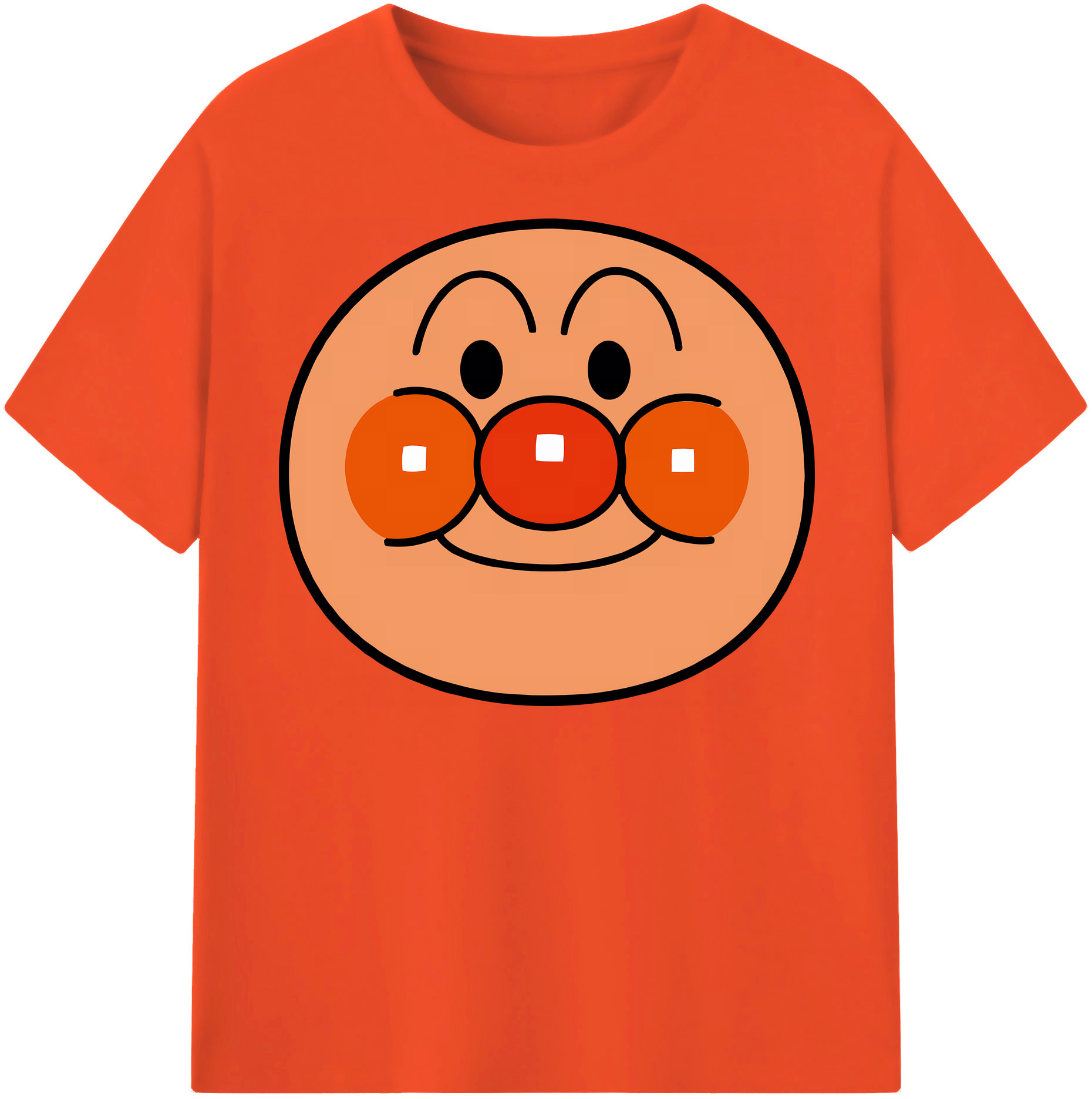 （画像用） アンパンマン Anpanman 綿100％半袖Tシャツ（フロントプリント）