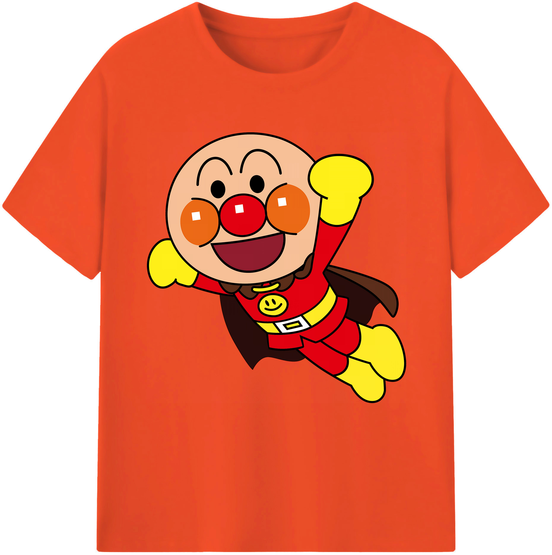 （画像用） アンパンマン Anpanman 綿100％半袖Tシャツ（フロントプリント）