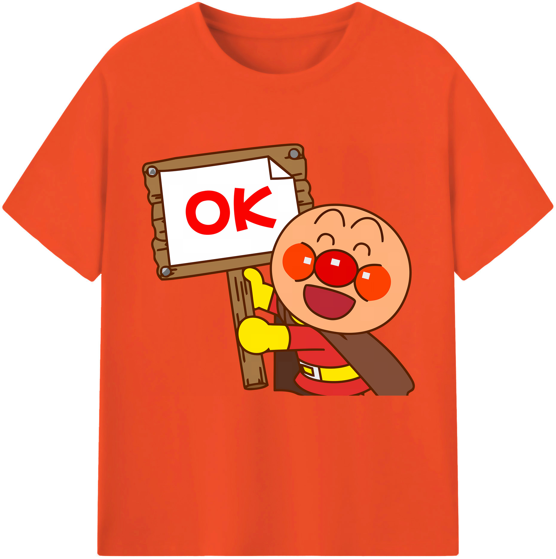 （画像用） アンパンマン Anpanman 綿100％半袖Tシャツ（フロントプリント）