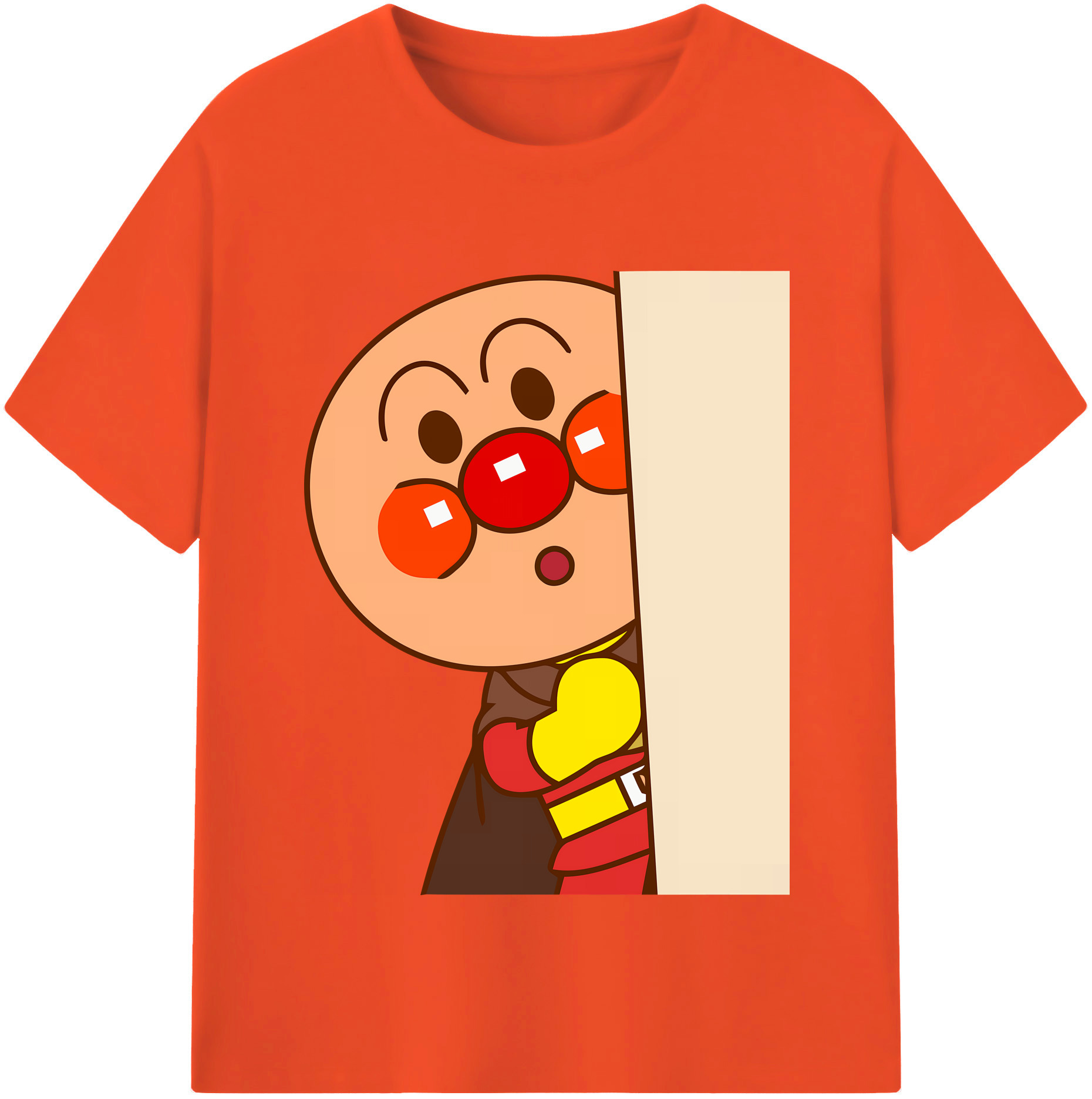 （画像用） アンパンマン Anpanman 綿100％半袖Tシャツ（フロントプリント）