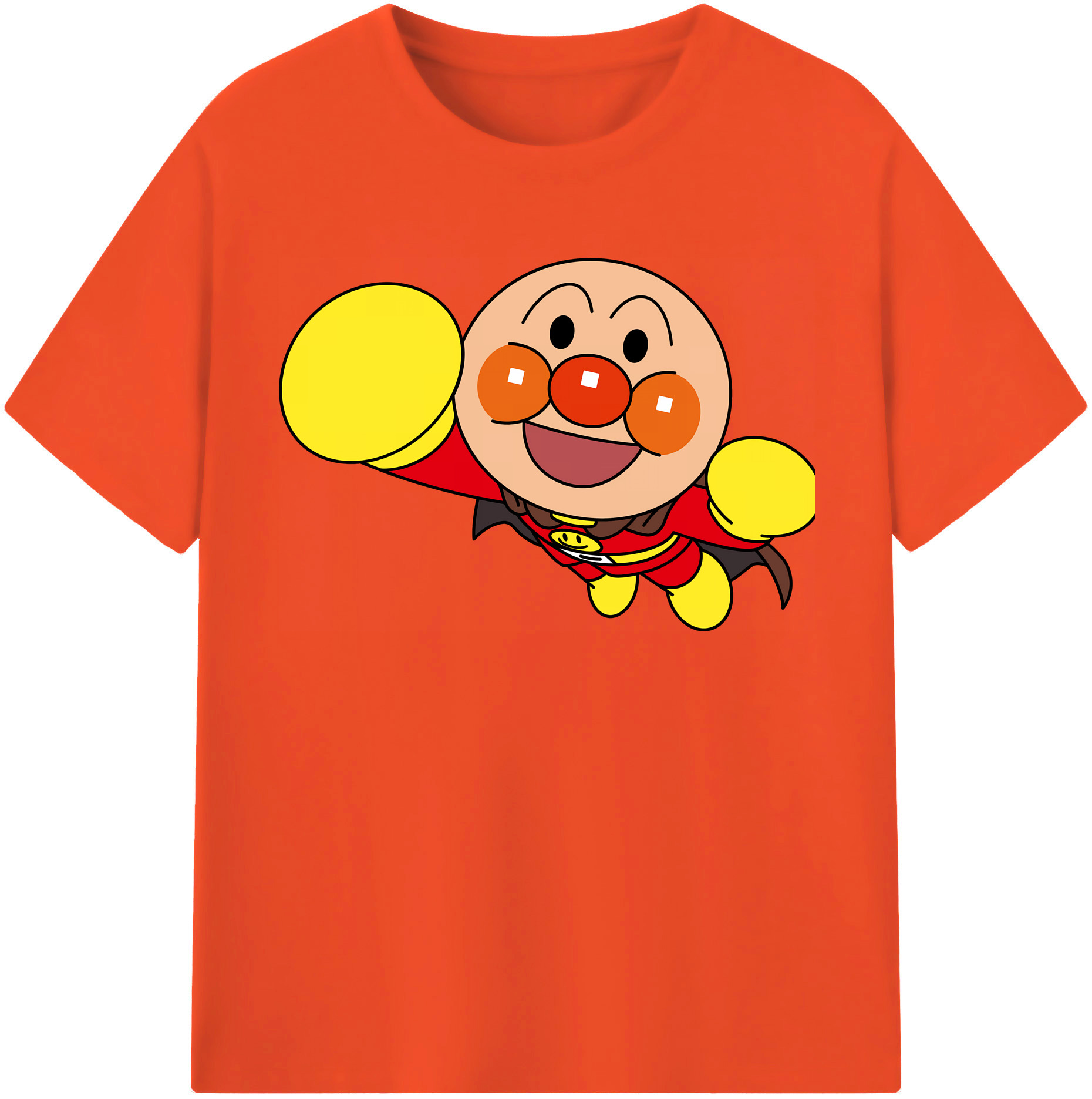 （画像用） アンパンマン Anpanman 綿100％半袖Tシャツ（フロントプリント）