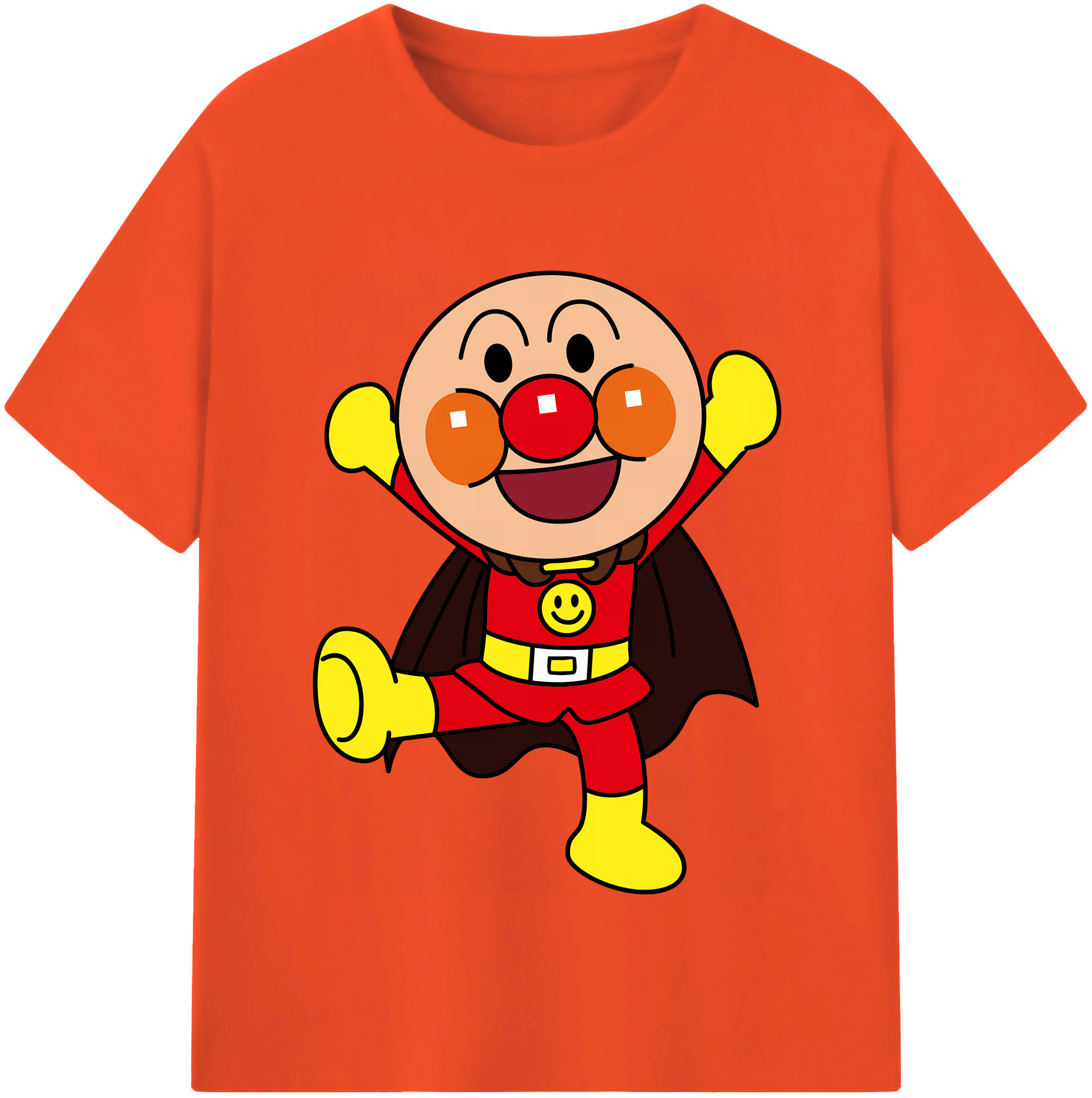 （画像用） アンパンマン Anpanman 綿100％半袖Tシャツ（フロントプリント）