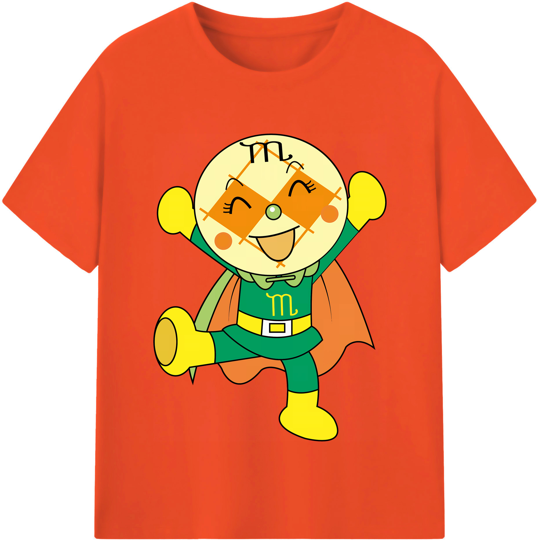 （画像用） アンパンマン Anpanman 綿100％半袖Tシャツ（フロントプリント）