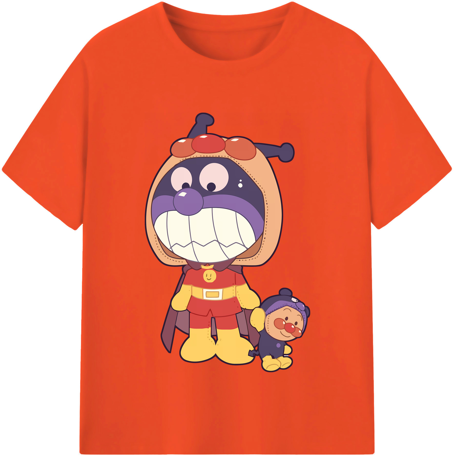（画像用） アンパンマン Anpanman 綿100％半袖Tシャツ（フロントプリント）