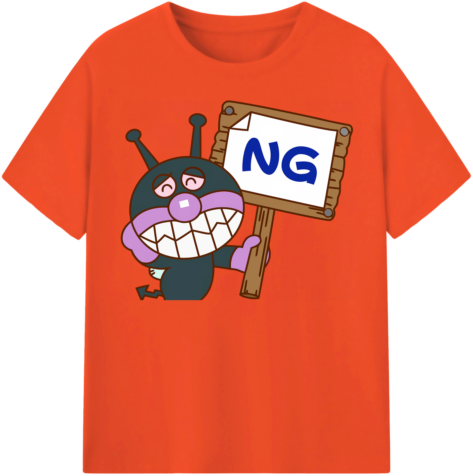 （画像用） アンパンマン Anpanman 綿100％半袖Tシャツ（フロントプリント）