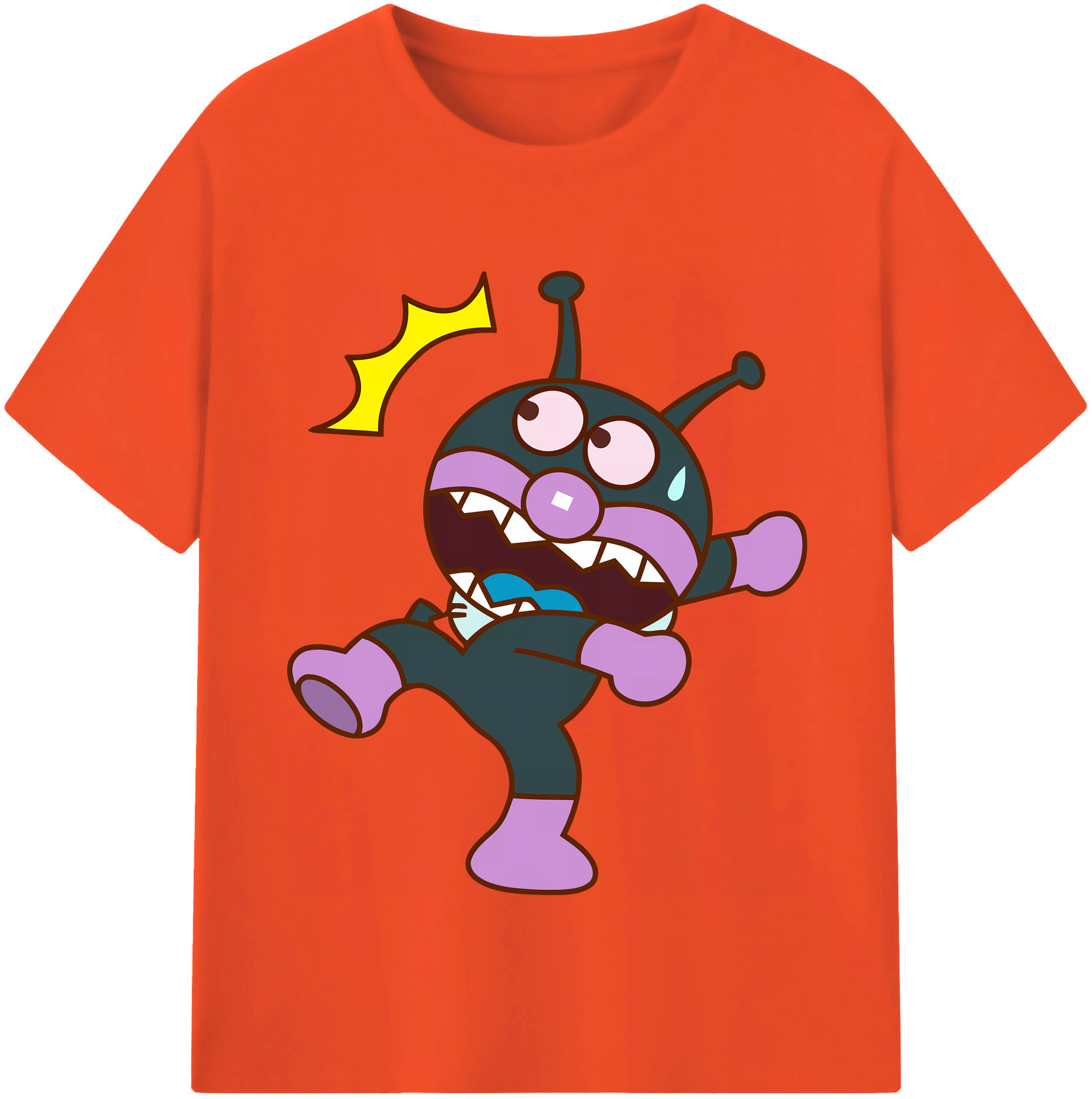 （画像用） アンパンマン Anpanman 綿100％半袖Tシャツ（フロントプリント）