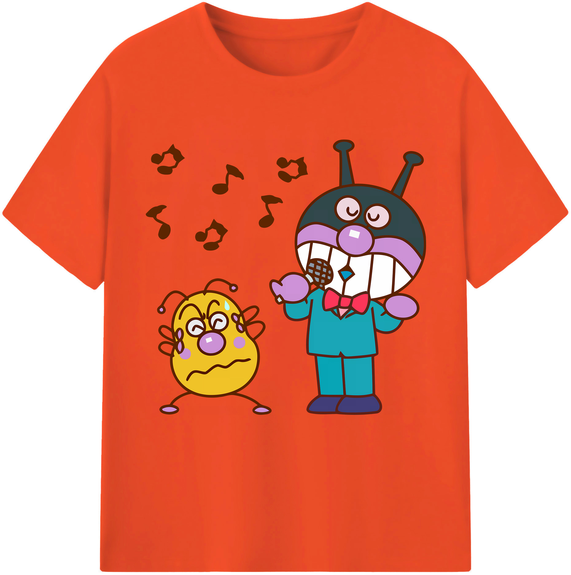 （画像用） アンパンマン Anpanman 綿100％半袖Tシャツ（フロントプリント）