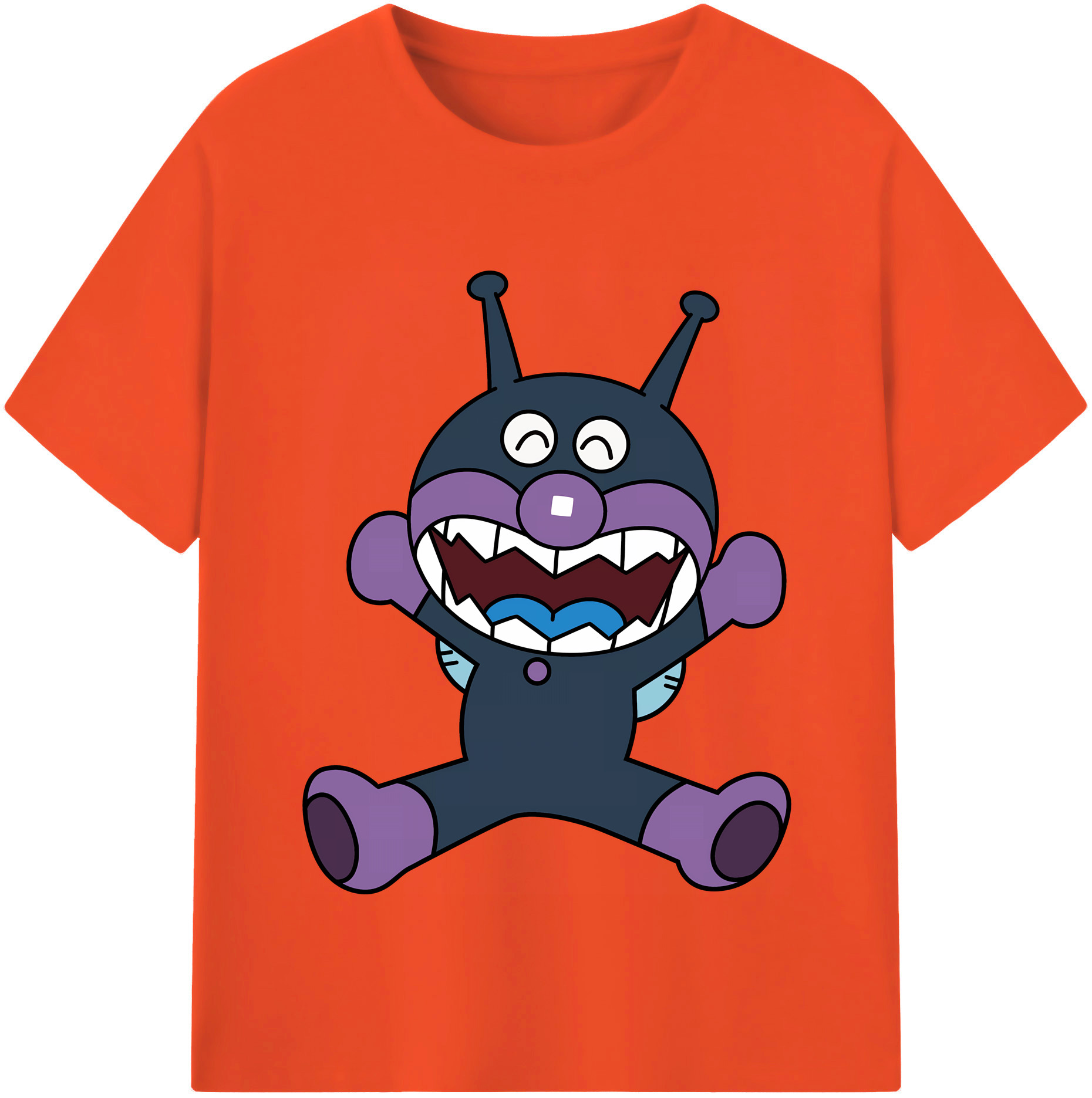 （画像用） アンパンマン Anpanman 綿100％半袖Tシャツ（フロントプリント）