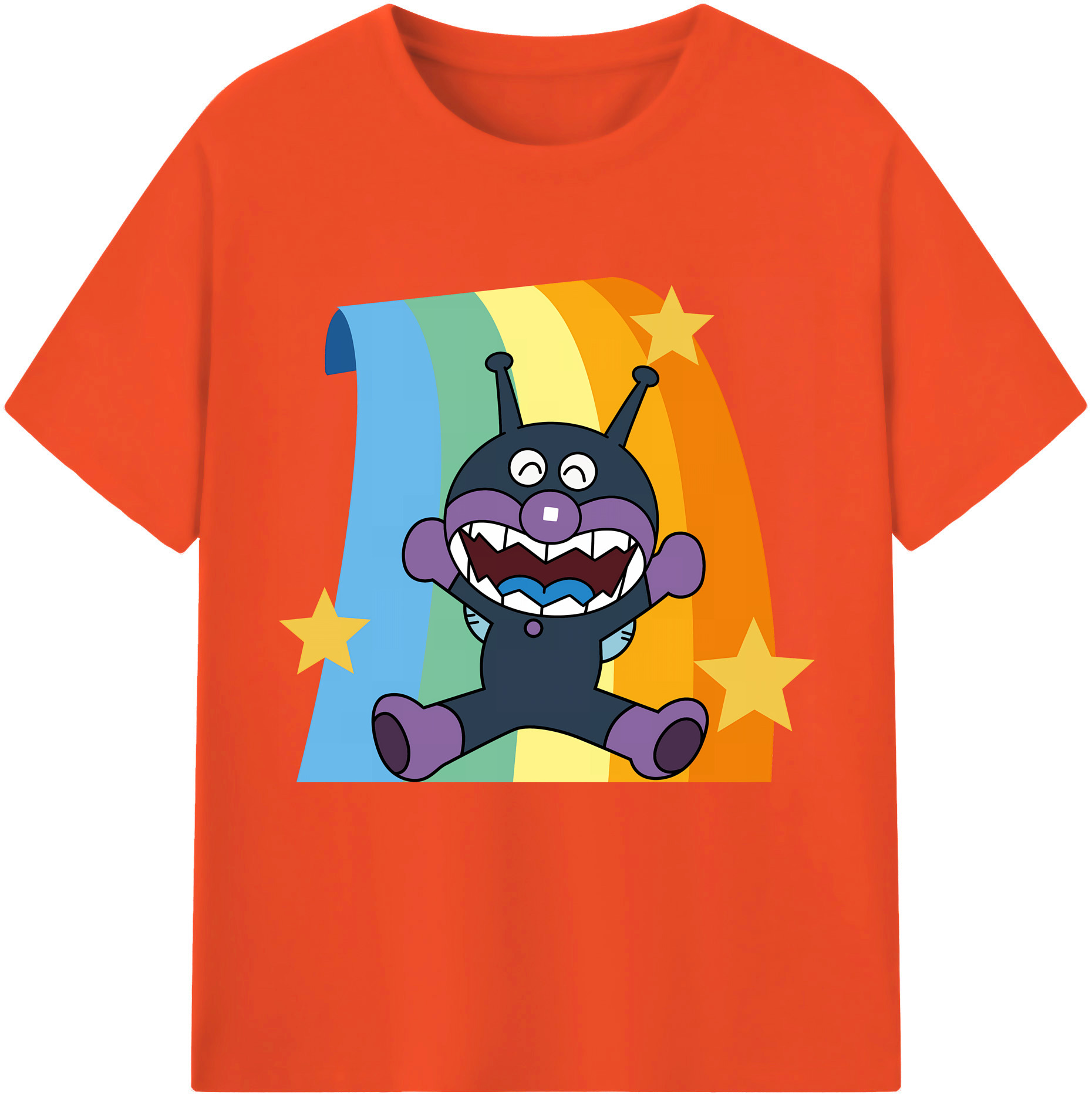 （画像用） アンパンマン Anpanman 綿100％半袖Tシャツ（フロントプリント）