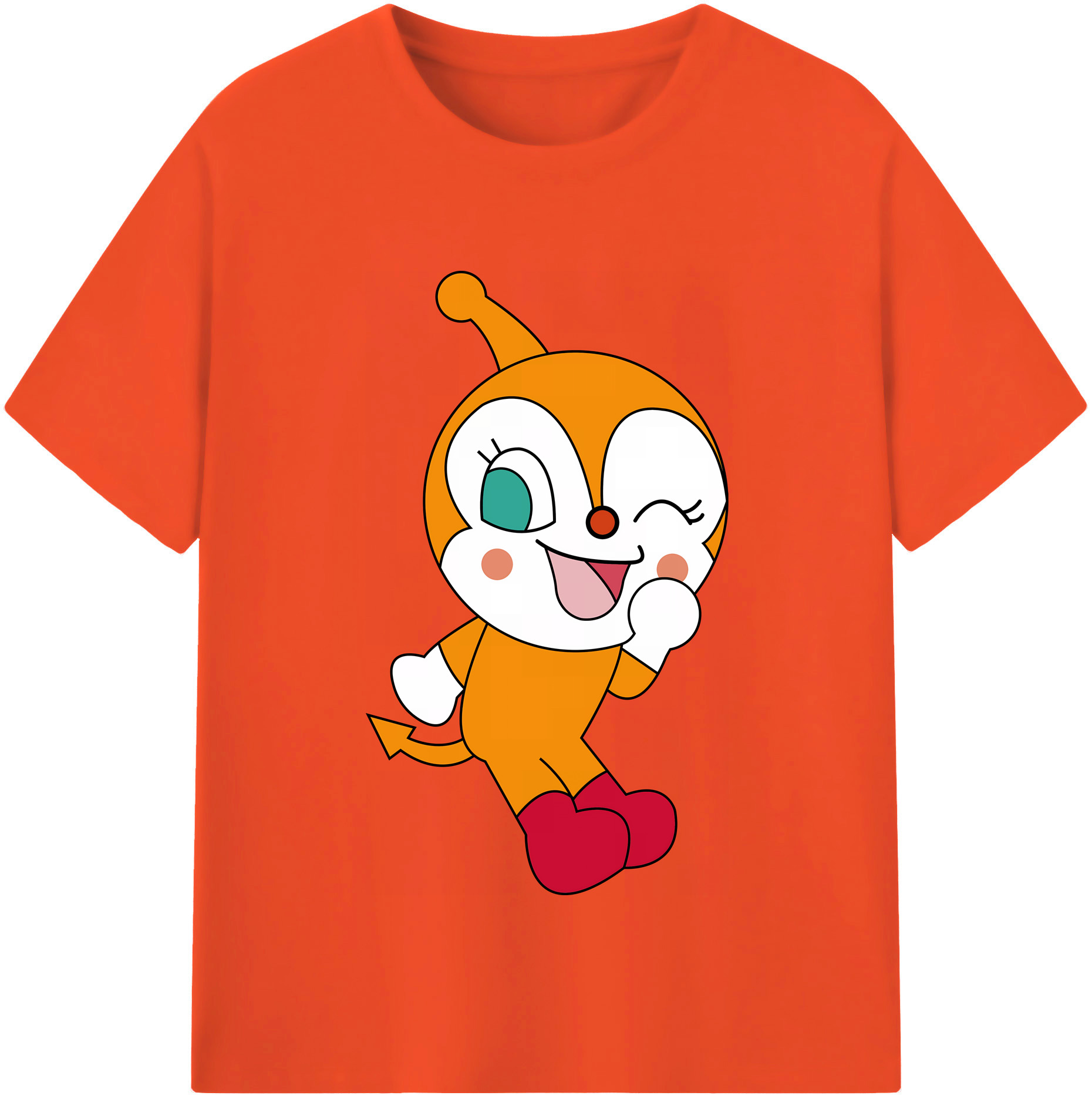 （画像用） アンパンマン Anpanman 綿100％半袖Tシャツ（フロントプリント）