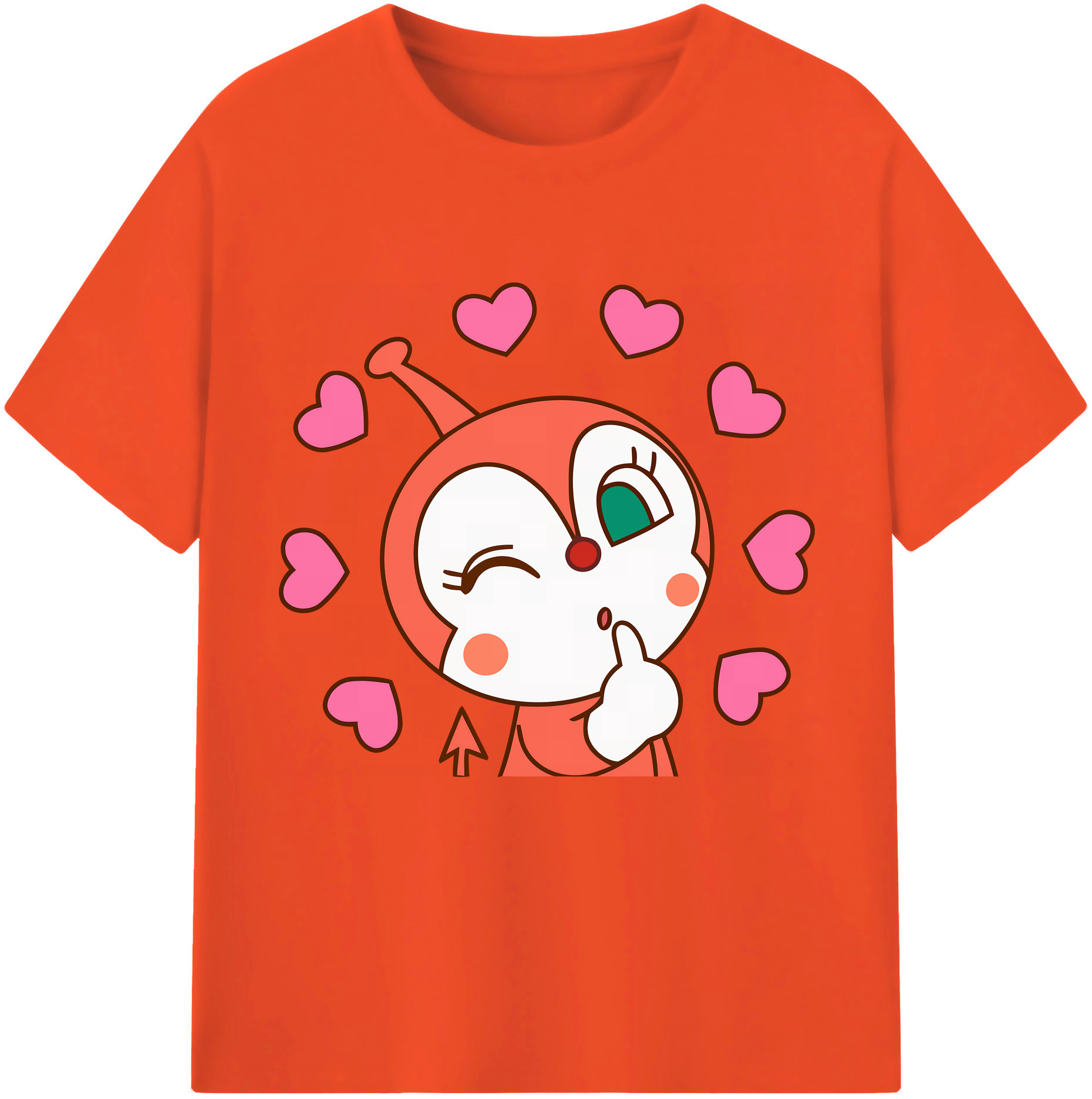 （画像用） アンパンマン Anpanman 綿100％半袖Tシャツ（フロントプリント）