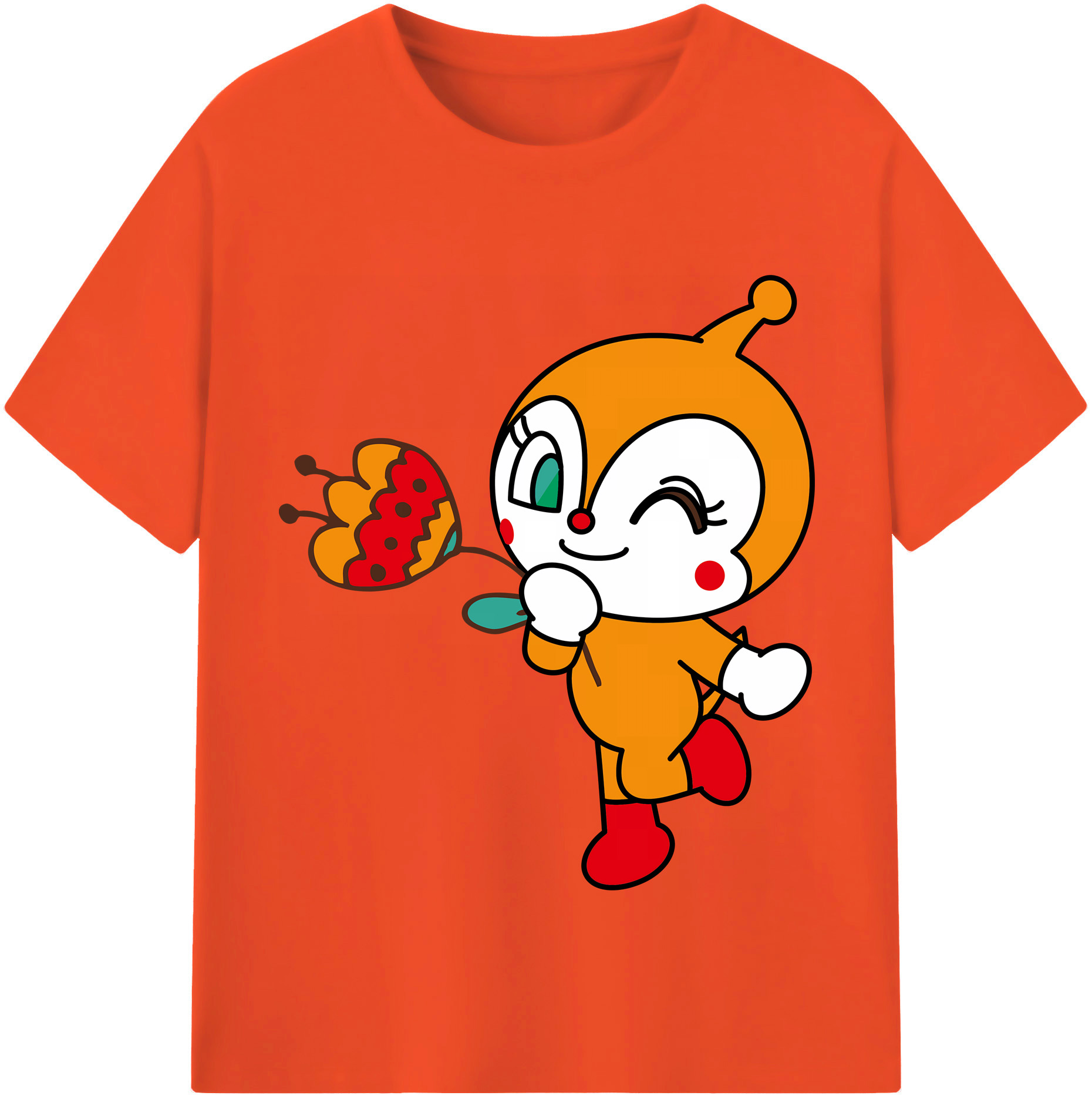 （画像用） アンパンマン Anpanman 綿100％半袖Tシャツ（フロントプリント）