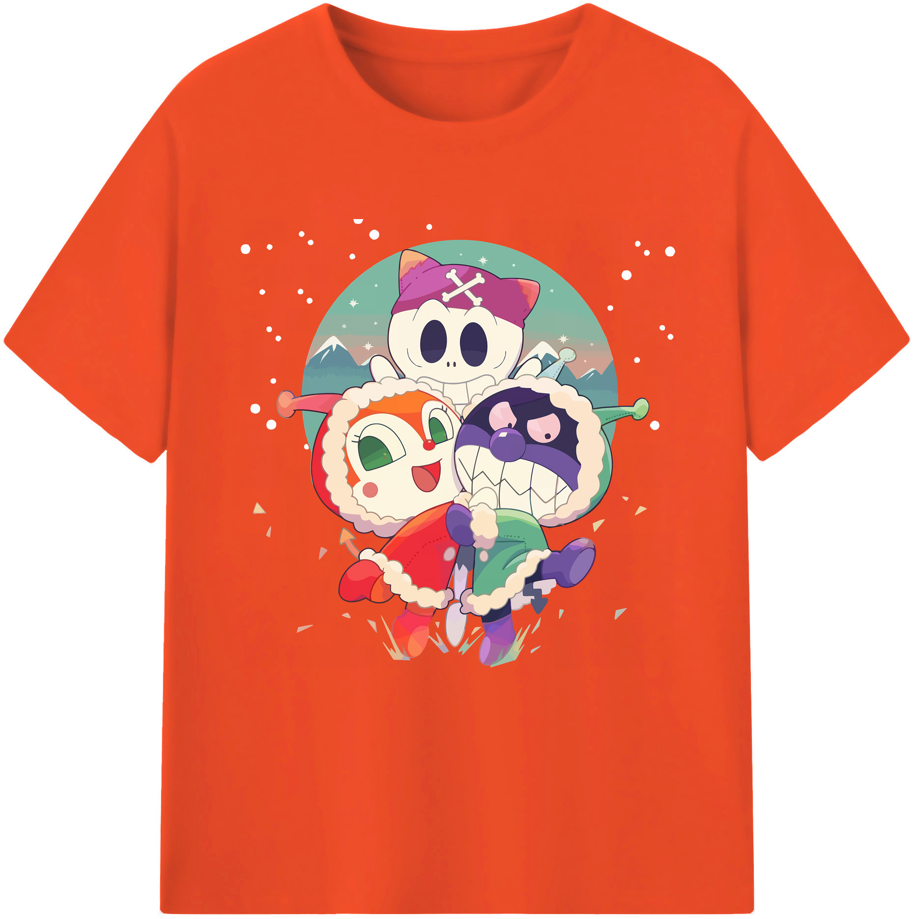 （画像用） アンパンマン Anpanman 綿100％半袖Tシャツ（フロントプリント）