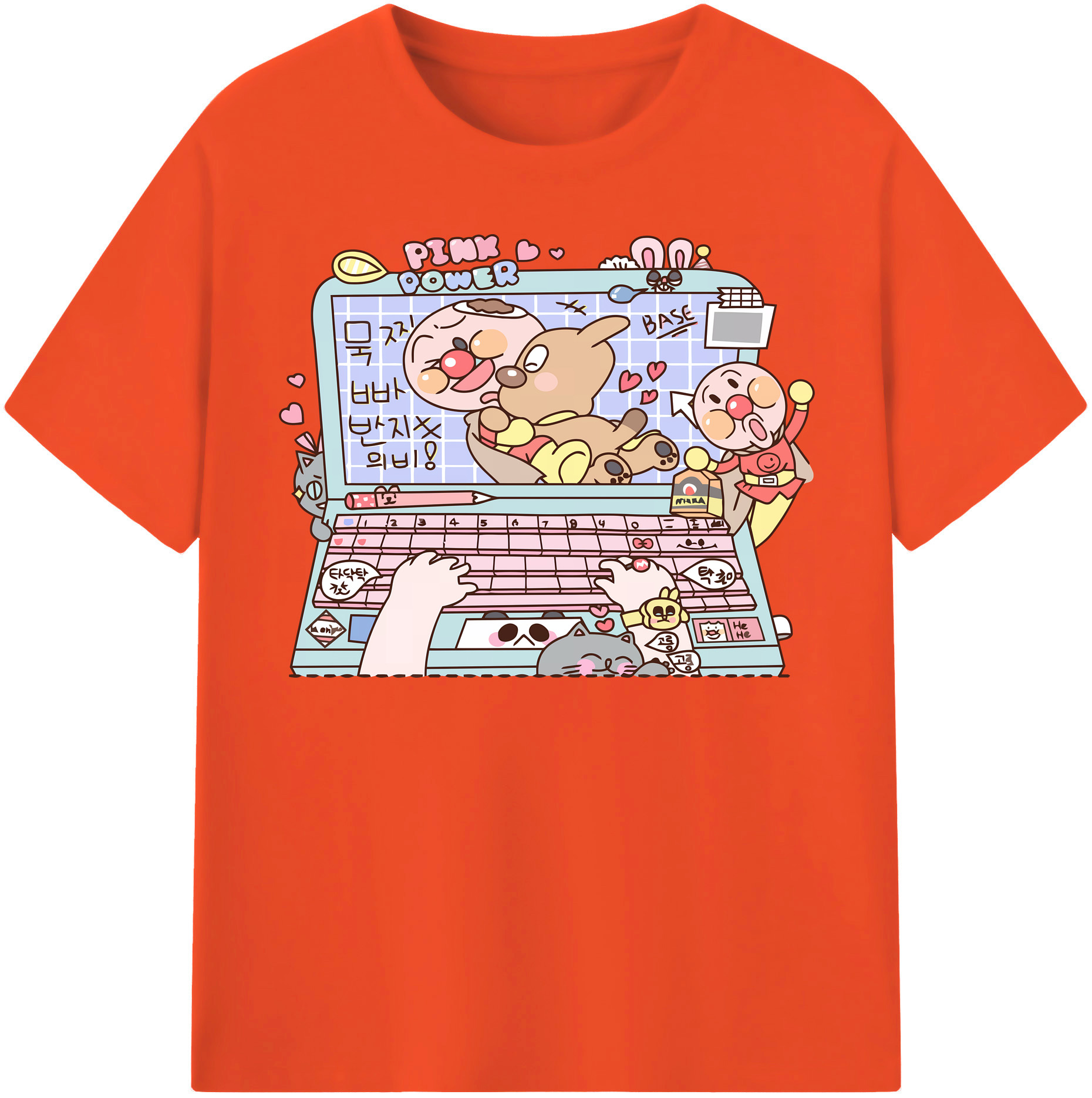 （画像用） アンパンマン Anpanman 綿100％半袖Tシャツ（フロントプリント）