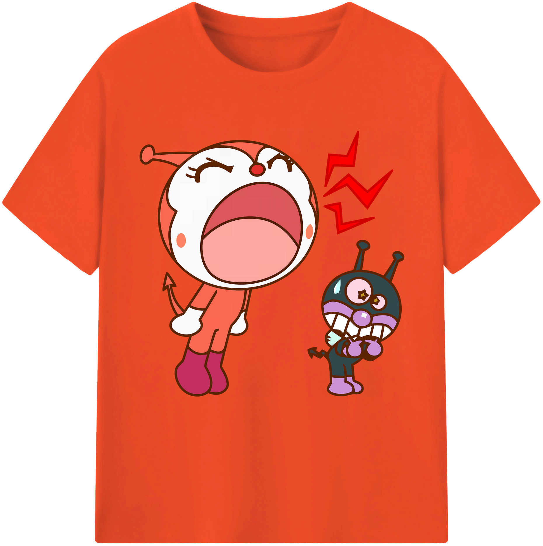 （画像用） アンパンマン Anpanman 綿100％半袖Tシャツ（フロントプリント）