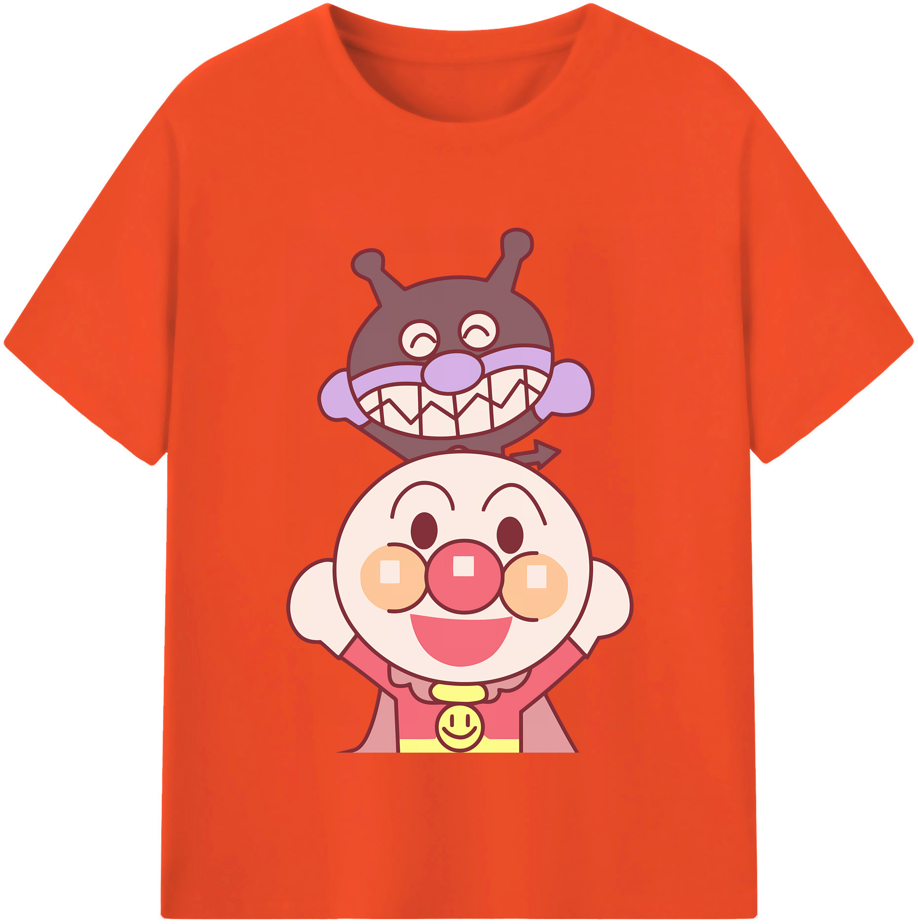 （画像用） アンパンマン Anpanman 綿100％半袖Tシャツ（フロントプリント）