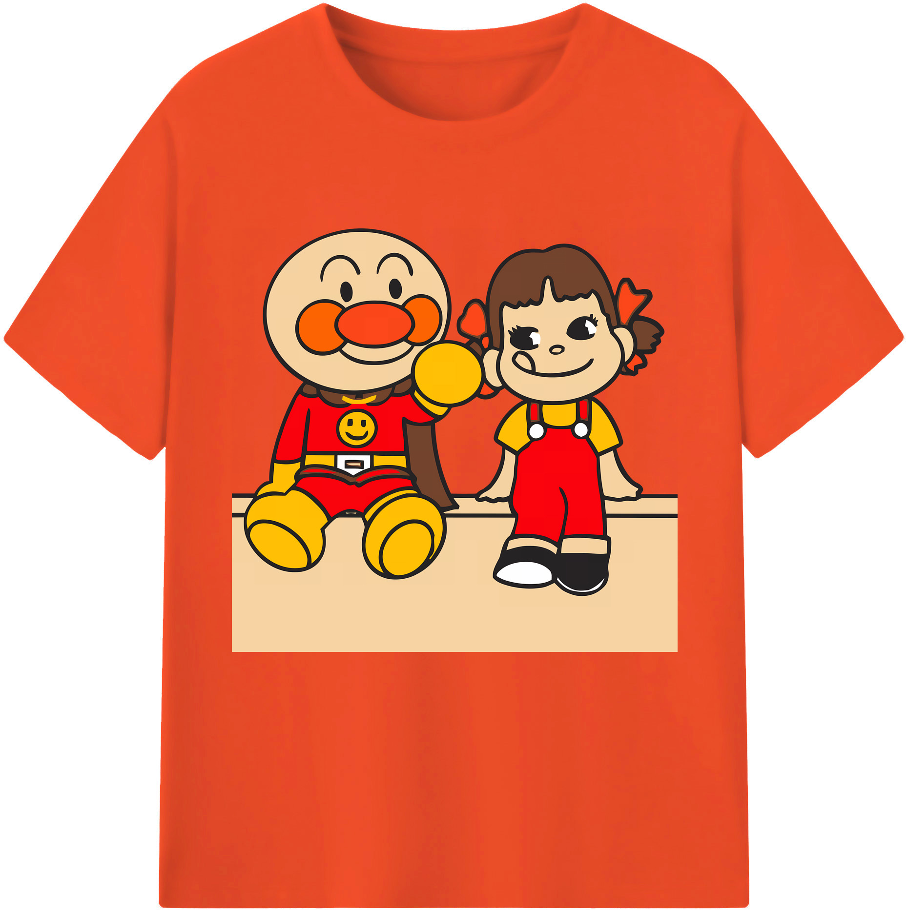 （画像用） アンパンマン Anpanman 綿100％半袖Tシャツ（フロントプリント）