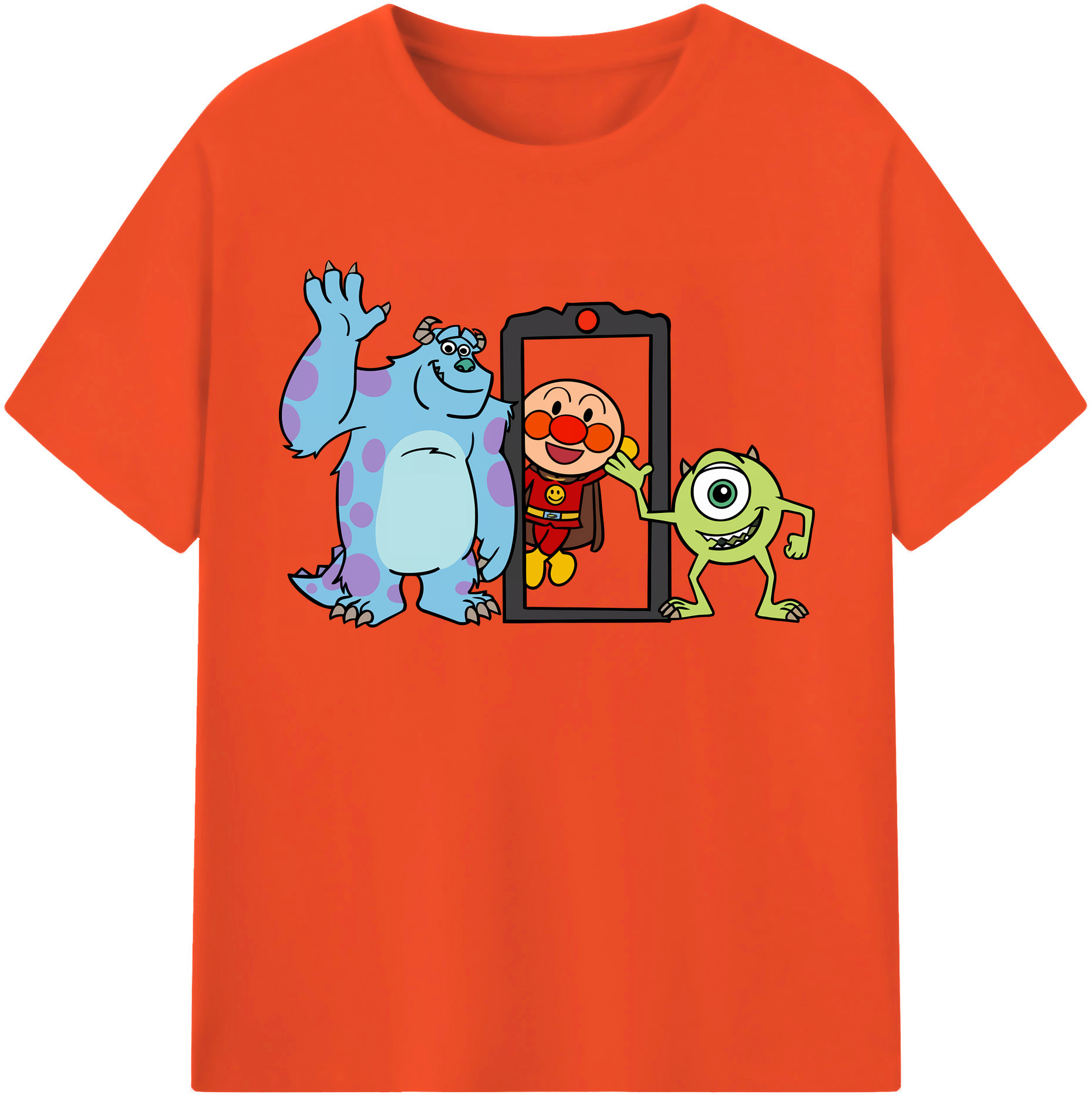 （画像用） アンパンマン Anpanman 綿100％半袖Tシャツ（フロントプリント）