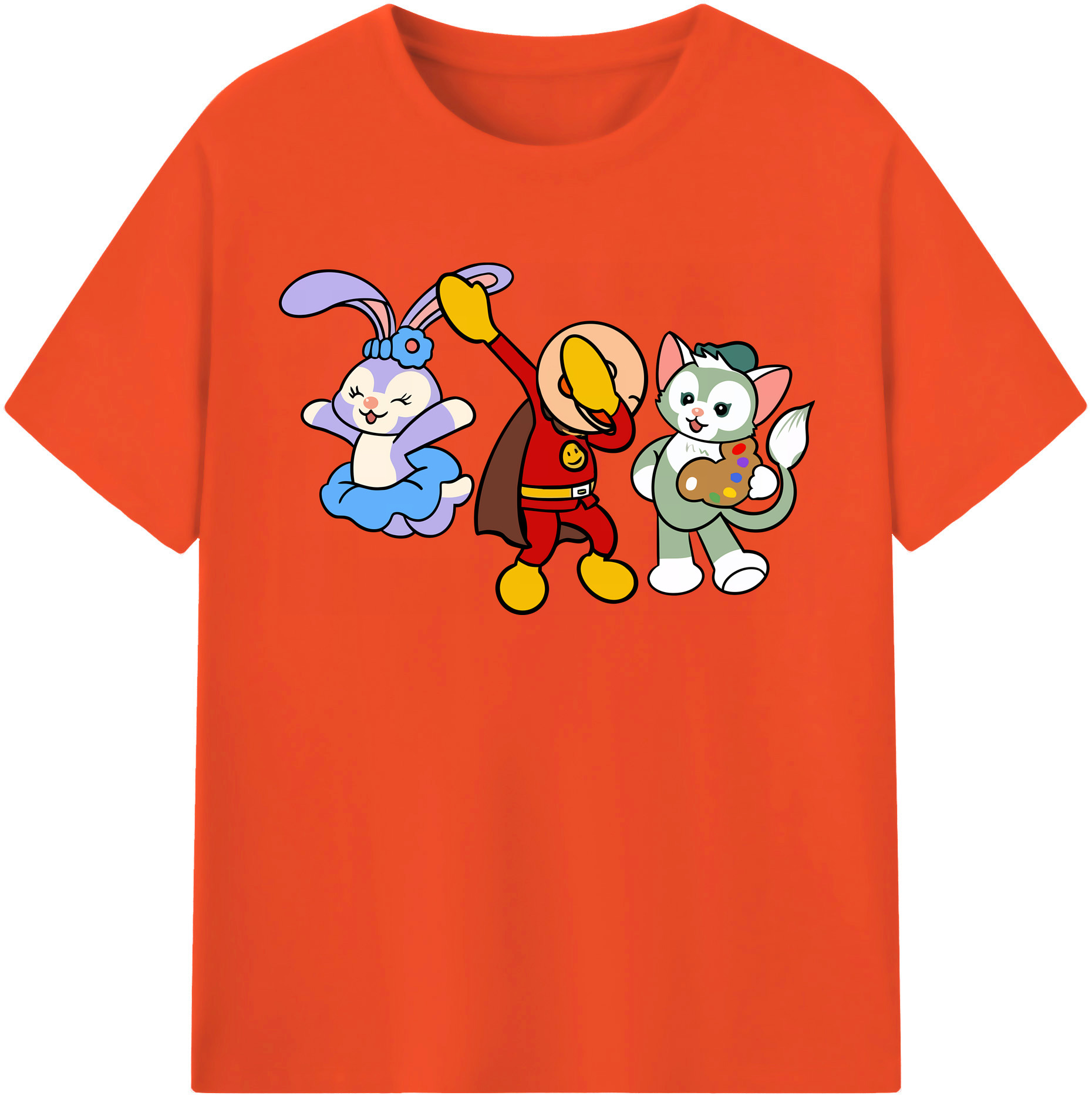 （画像用） アンパンマン Anpanman 綿100％半袖Tシャツ（フロントプリント）