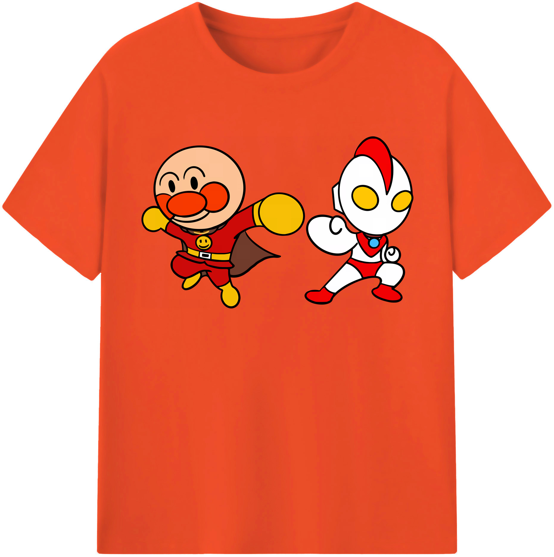 （画像用） アンパンマン Anpanman 綿100％半袖Tシャツ（フロントプリント）