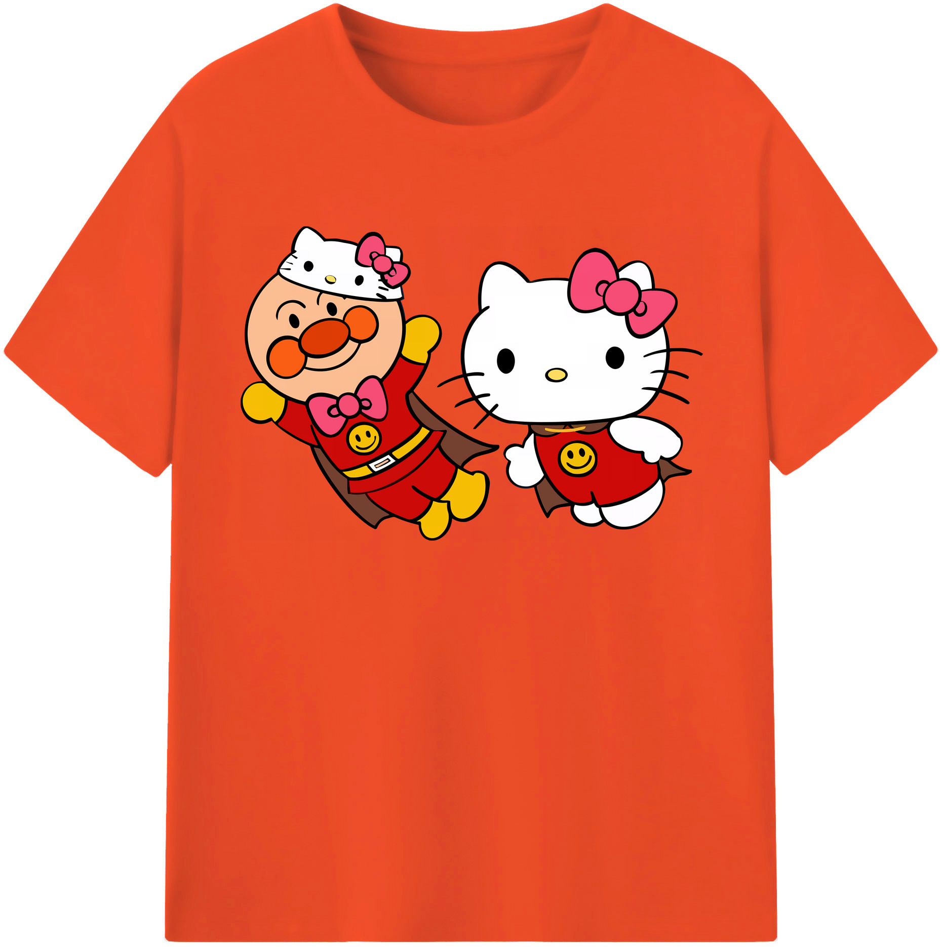 （画像用） アンパンマン Anpanman 綿100％半袖Tシャツ（フロントプリント）