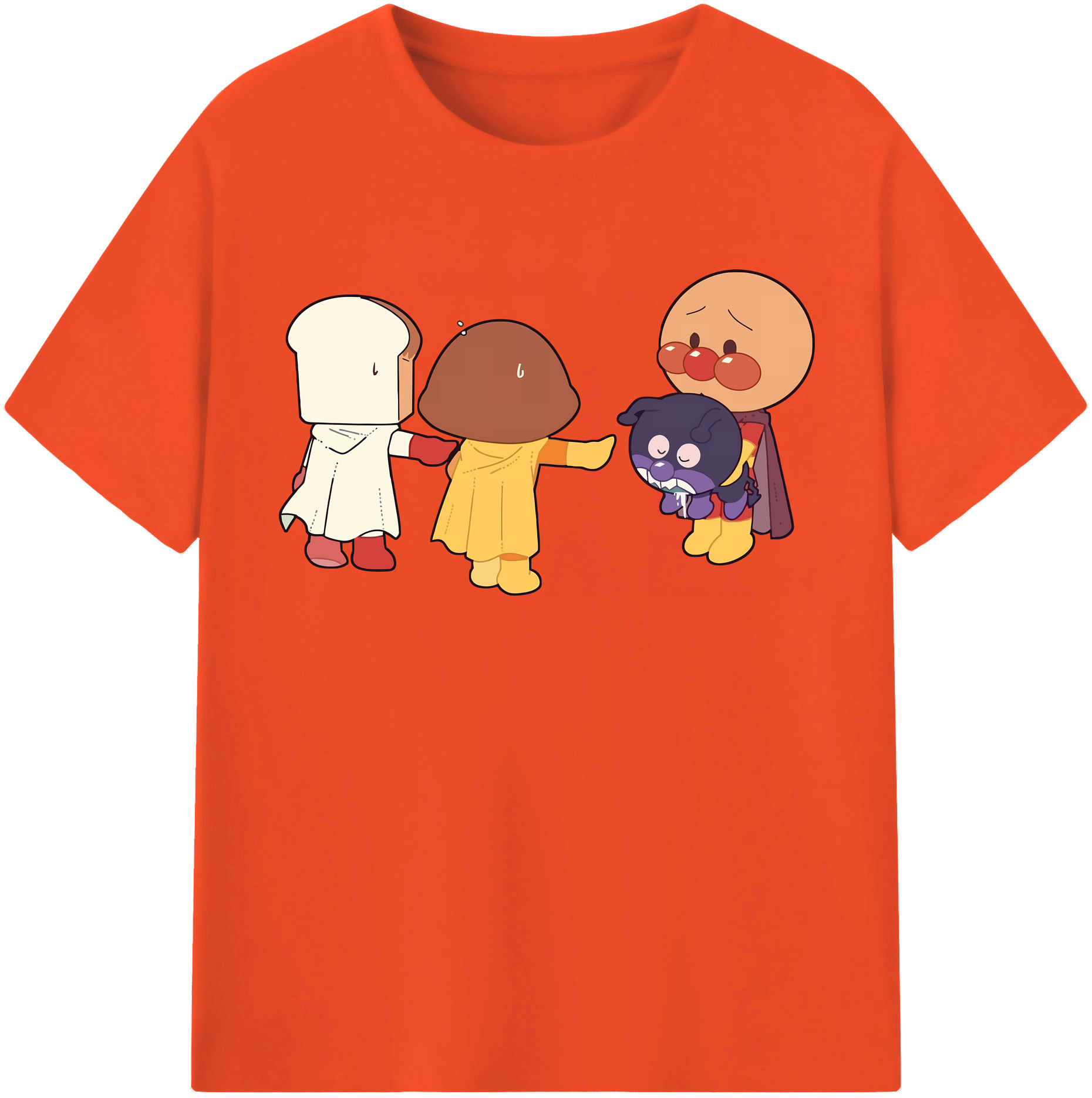 （画像用） アンパンマン Anpanman 綿100％半袖Tシャツ（フロントプリント）