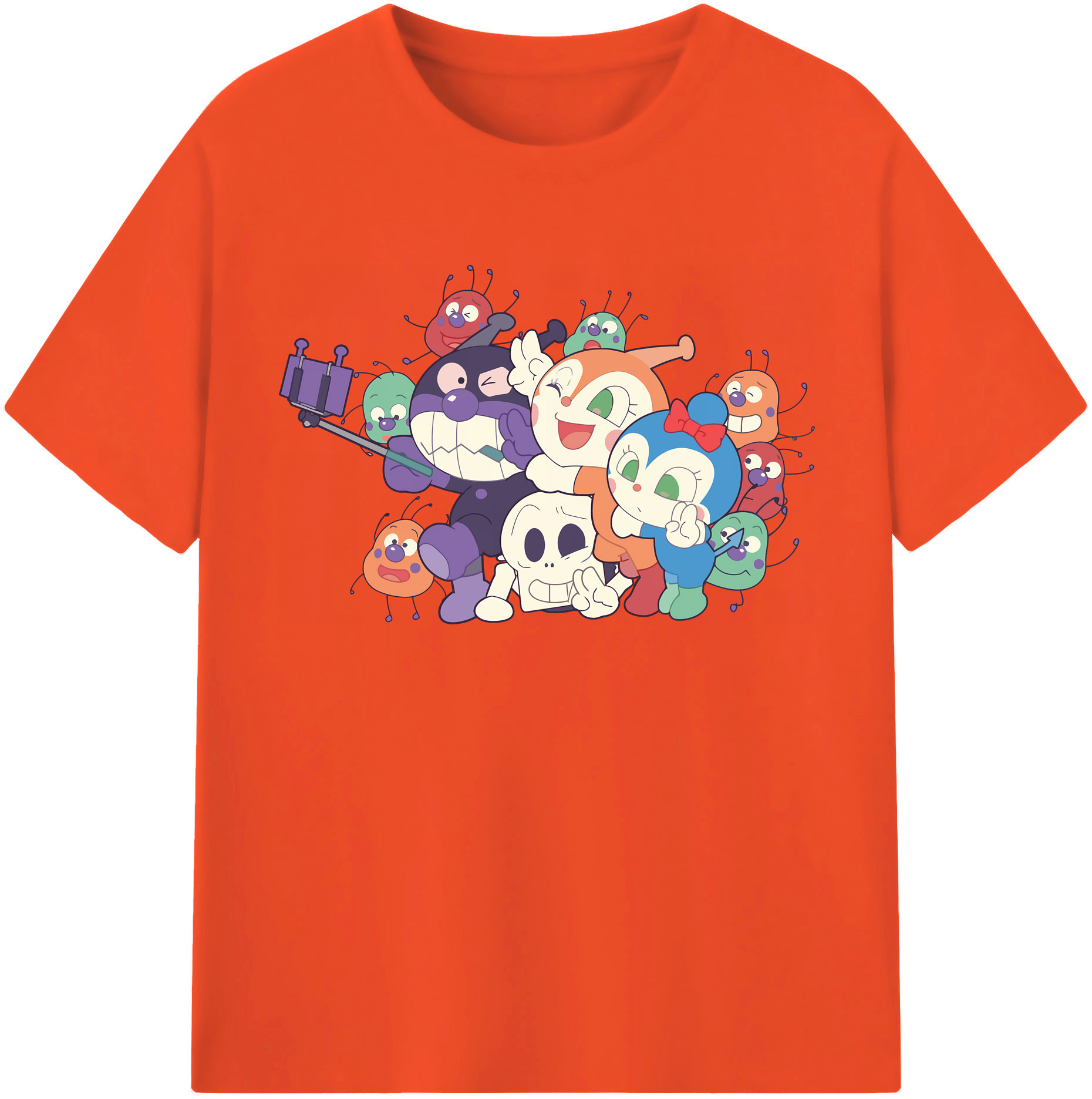 （画像用） アンパンマン Anpanman 綿100％半袖Tシャツ（フロントプリント）