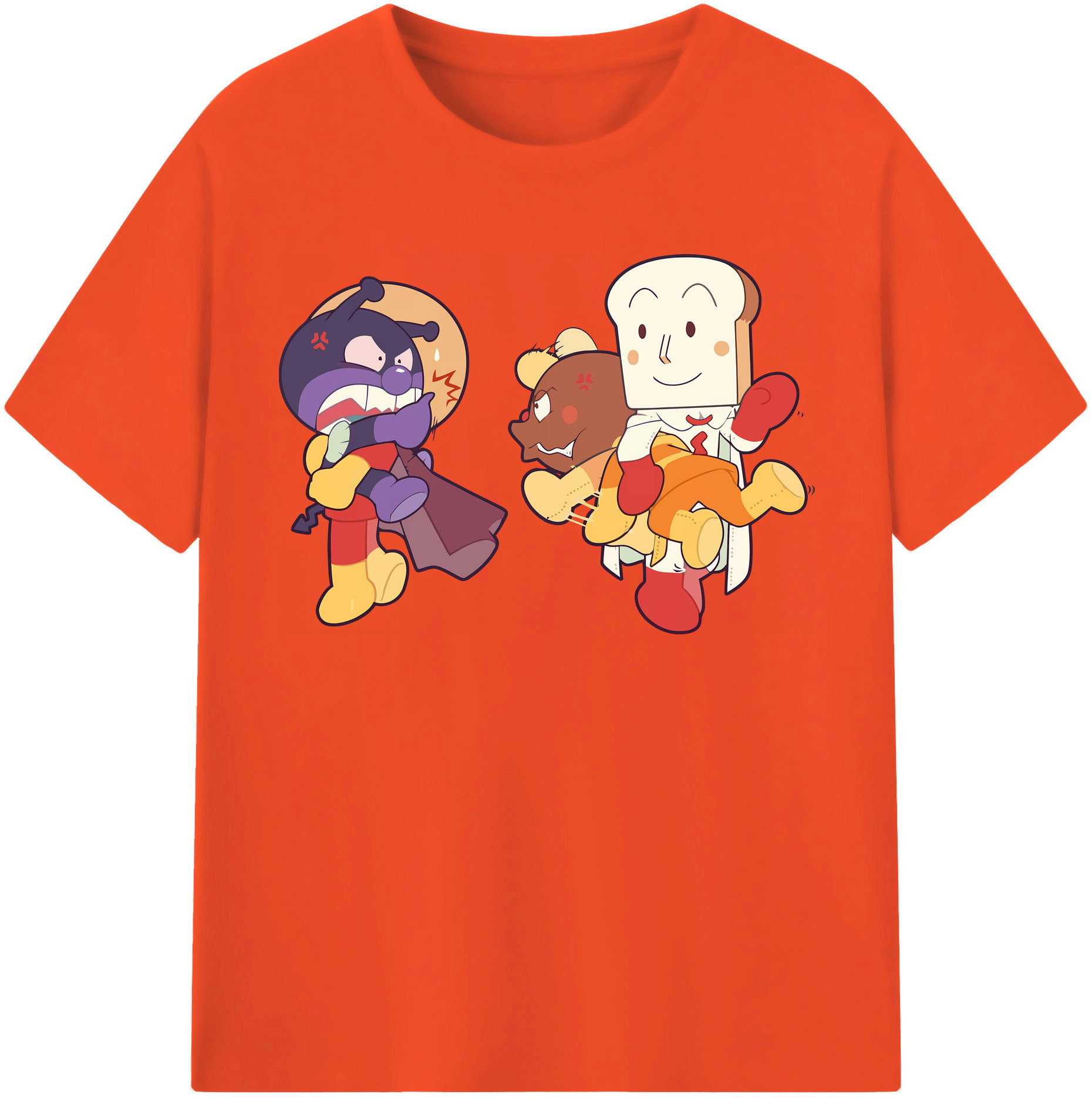 （画像用） アンパンマン Anpanman 綿100％半袖Tシャツ（フロントプリント）
