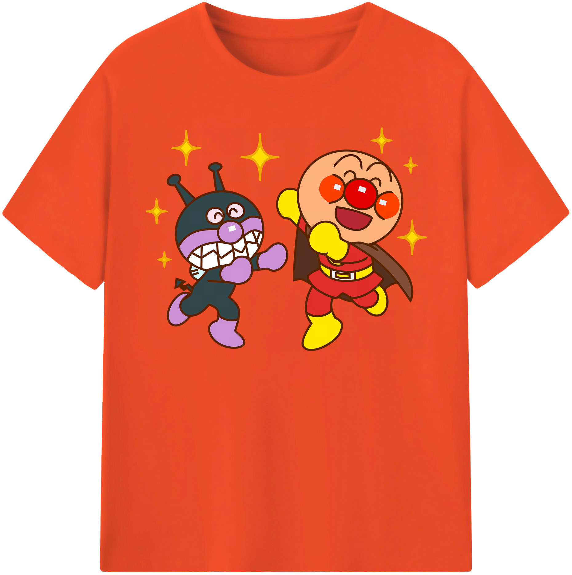 （画像用） アンパンマン Anpanman 綿100％半袖Tシャツ（フロントプリント）