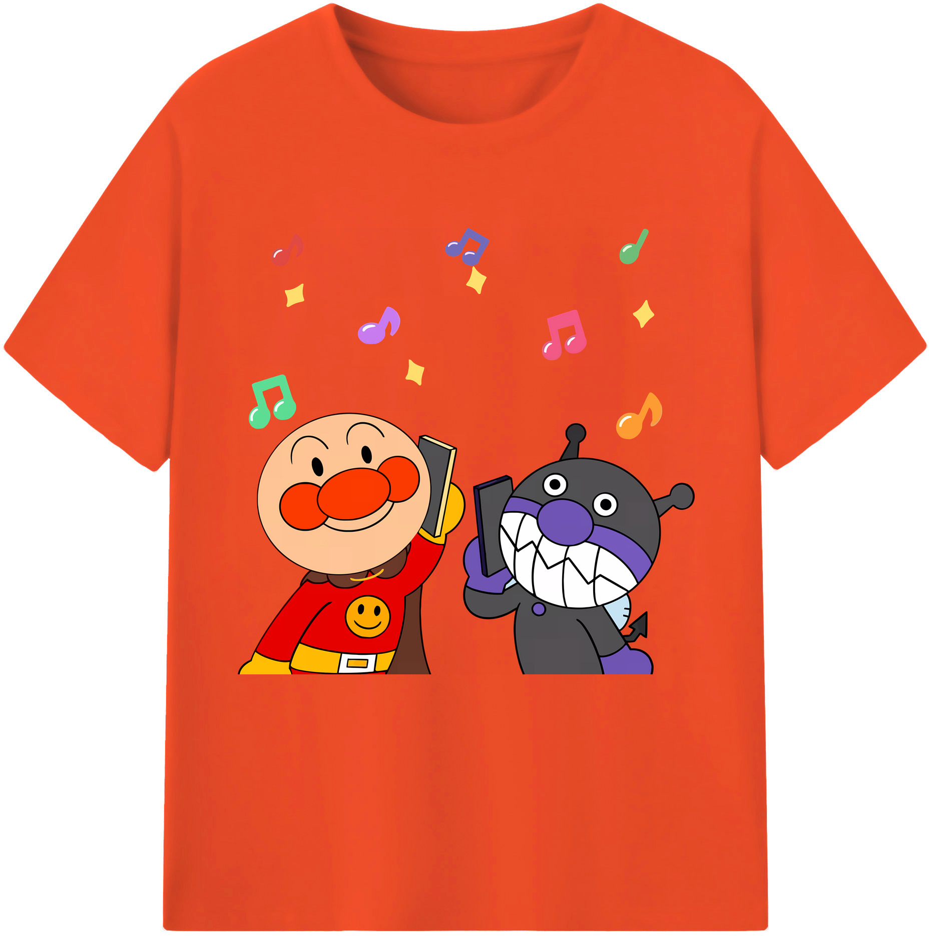 （画像用） アンパンマン Anpanman 綿100％半袖Tシャツ（フロントプリント）