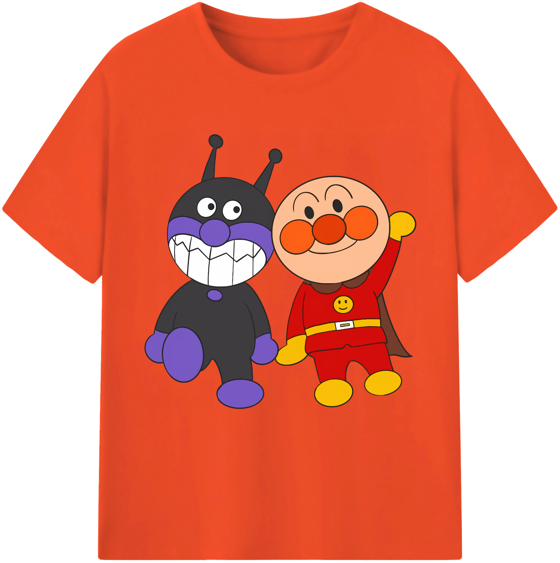 （画像用） アンパンマン Anpanman 綿100％半袖Tシャツ（フロントプリント）