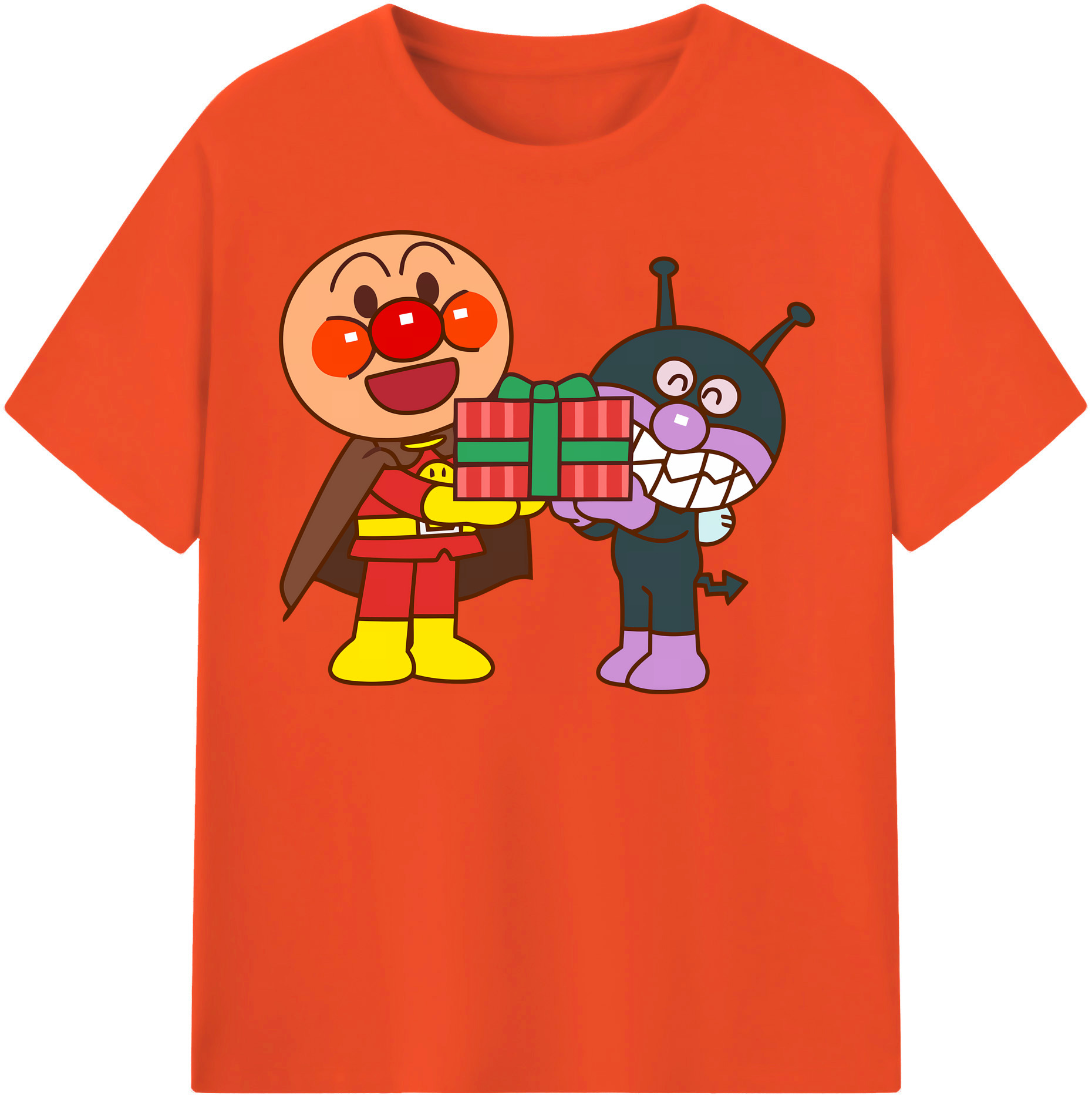（画像用） アンパンマン Anpanman 綿100％半袖Tシャツ（フロントプリント）