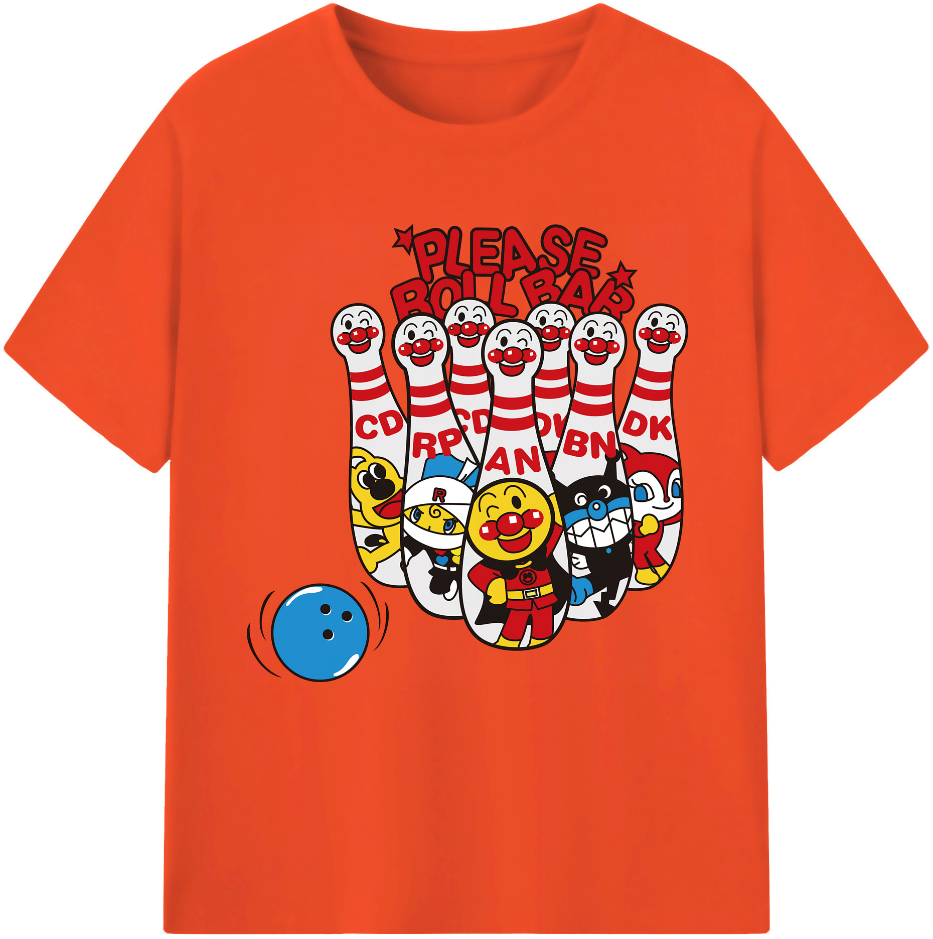 （画像用） アンパンマン Anpanman 綿100％半袖Tシャツ（フロントプリント）