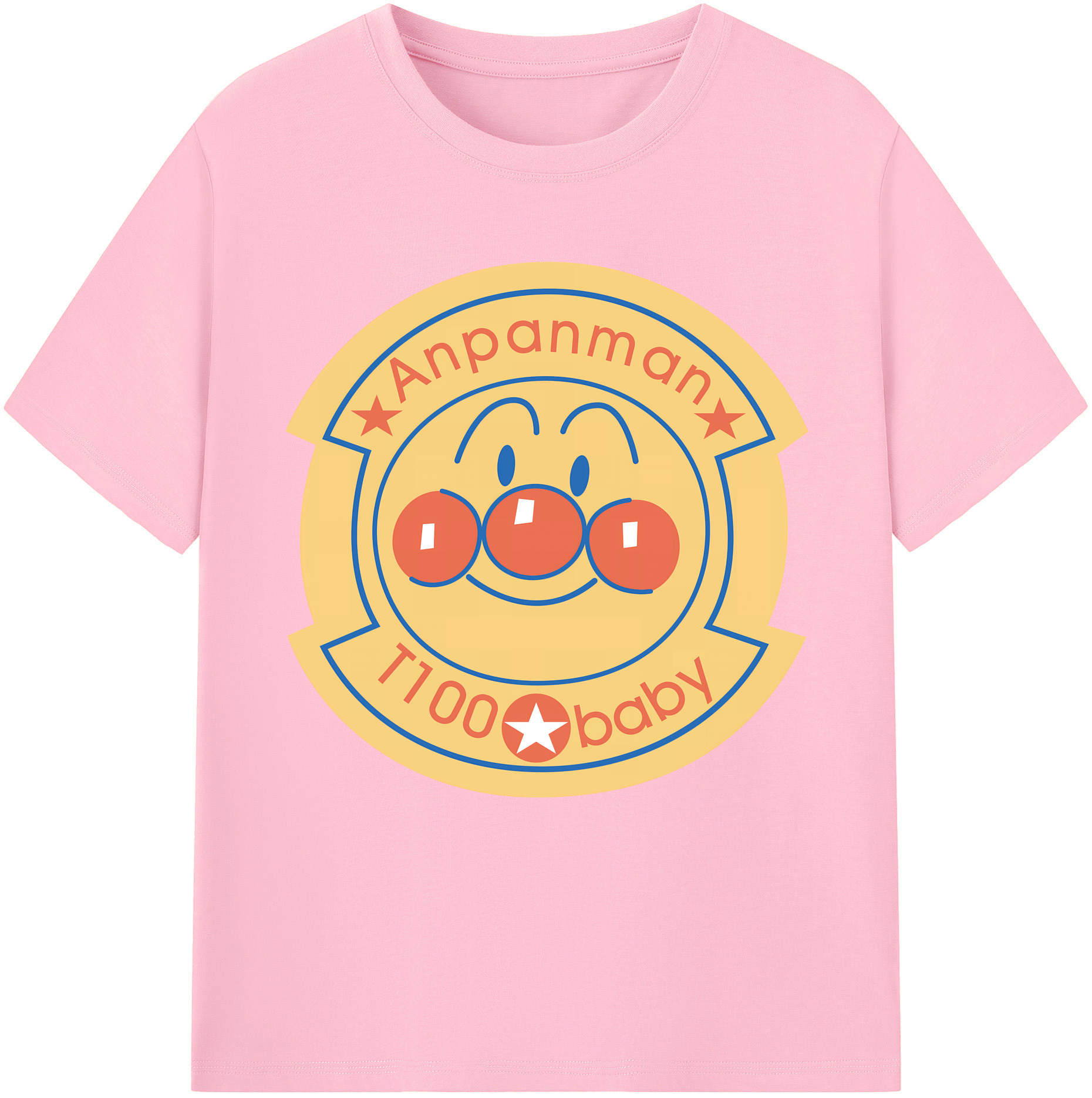 （画像用） アンパンマン Anpanman 綿100％半袖Tシャツ（フロントプリント）