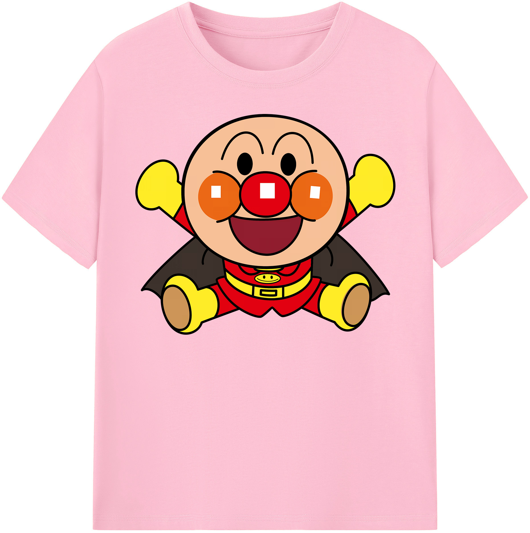 （画像用） アンパンマン Anpanman 綿100％半袖Tシャツ（フロントプリント）