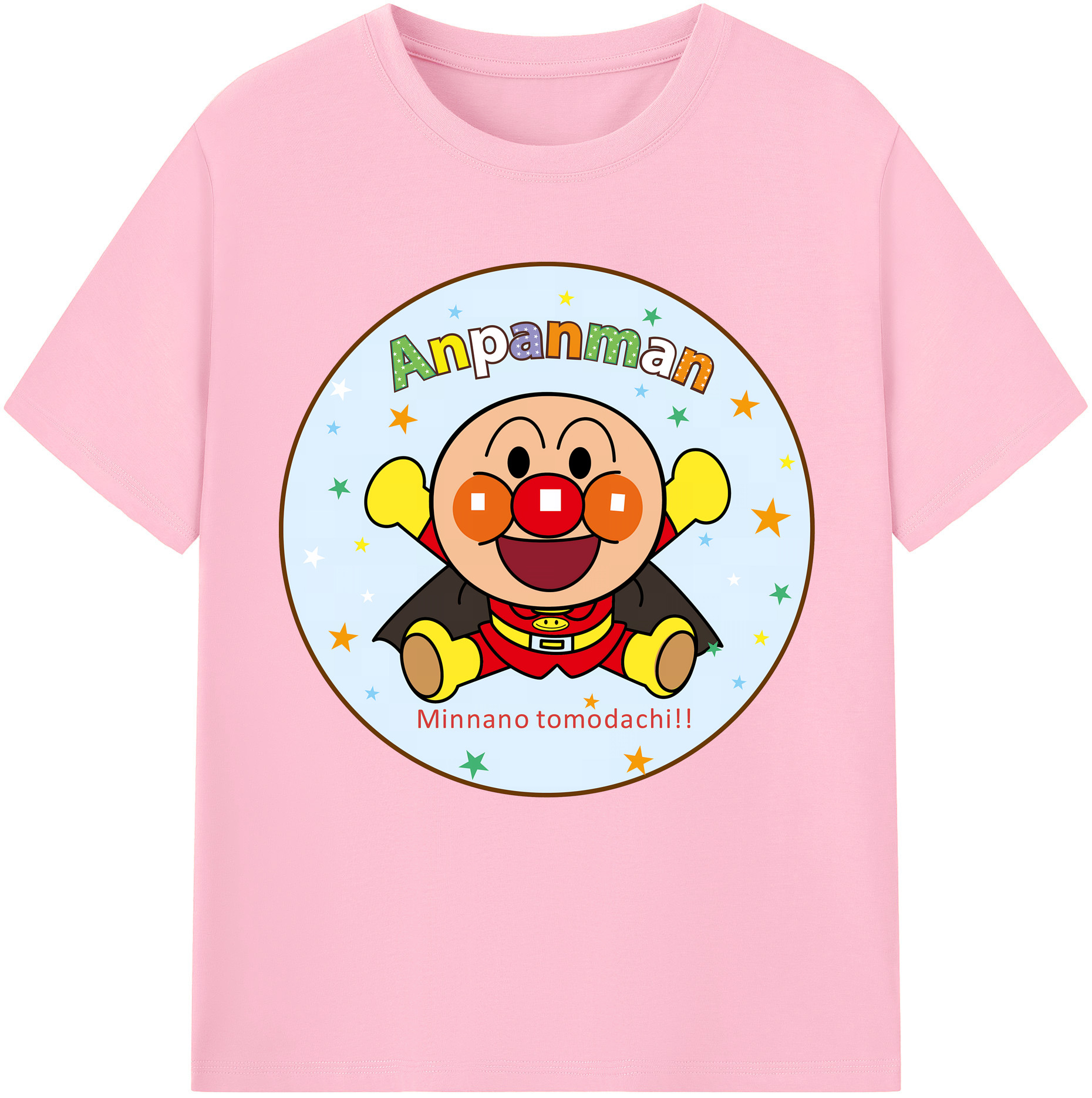（画像用） アンパンマン Anpanman 綿100％半袖Tシャツ（フロントプリント）