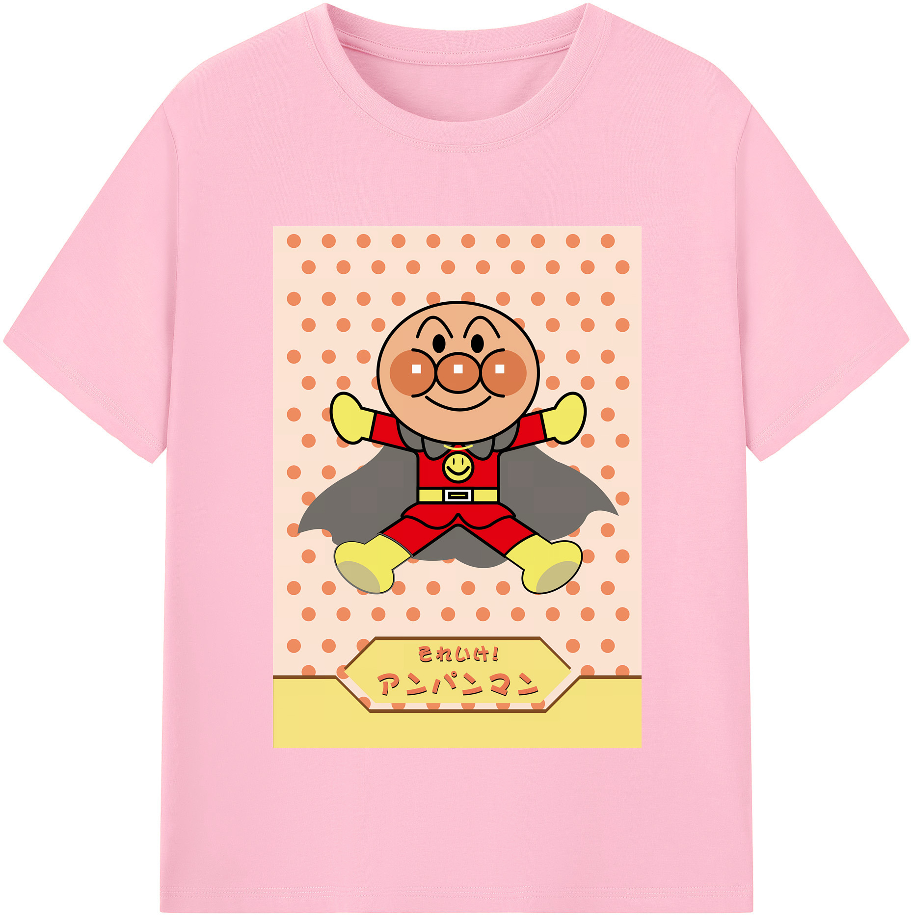 （画像用） アンパンマン Anpanman 綿100％半袖Tシャツ（フロントプリント）