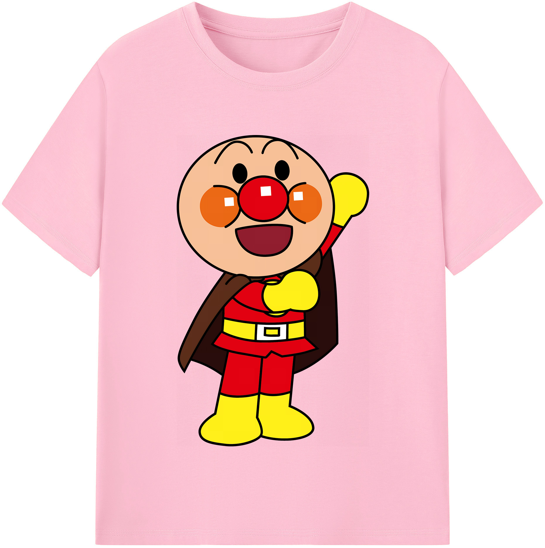 （画像用） アンパンマン Anpanman 綿100％半袖Tシャツ（フロントプリント）