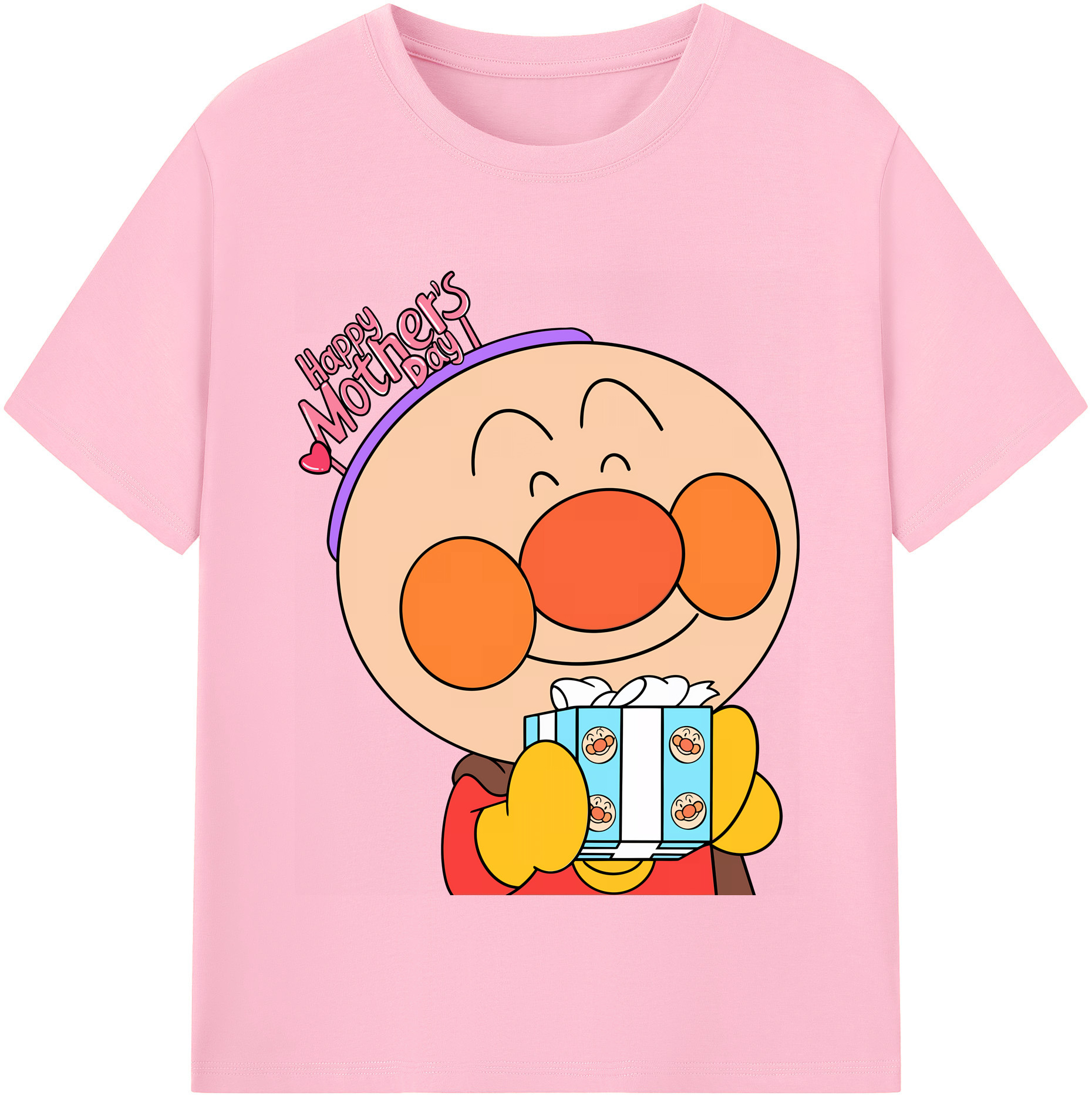 （画像用） アンパンマン Anpanman 綿100％半袖Tシャツ（フロントプリント）