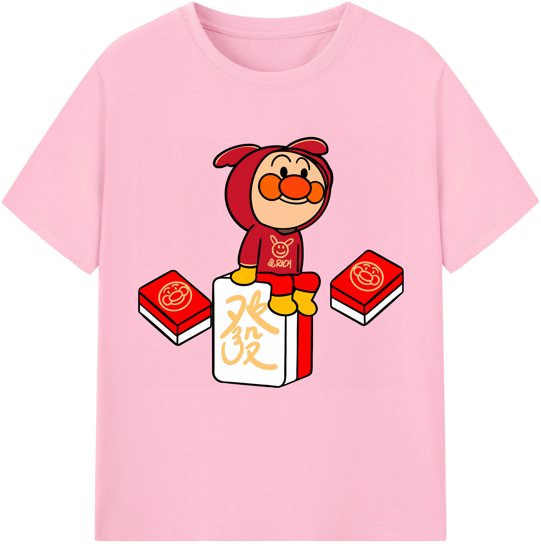 （画像用） アンパンマン Anpanman 綿100％半袖Tシャツ（フロントプリント）