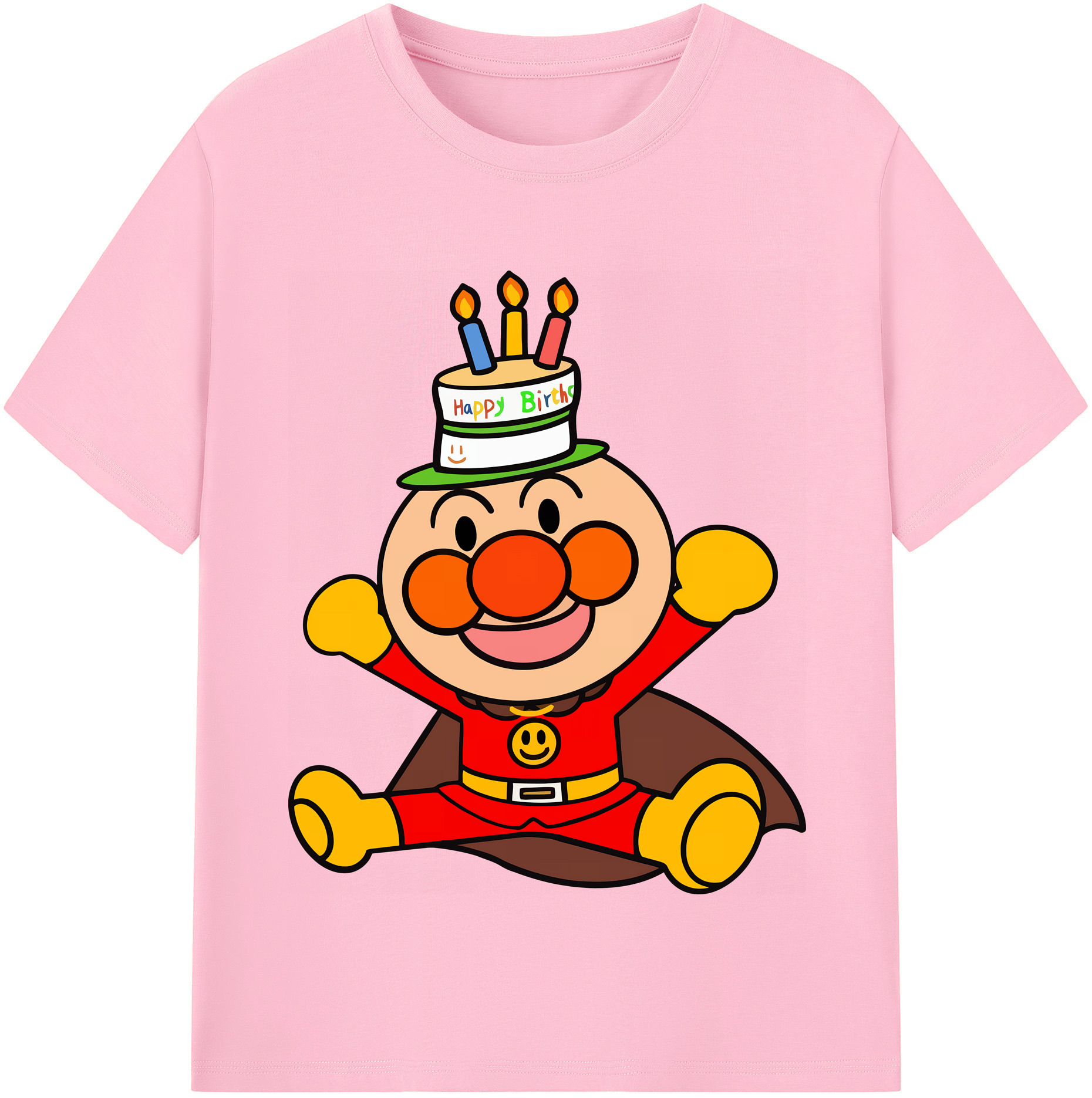 （画像用） アンパンマン Anpanman 綿100％半袖Tシャツ（フロントプリント）